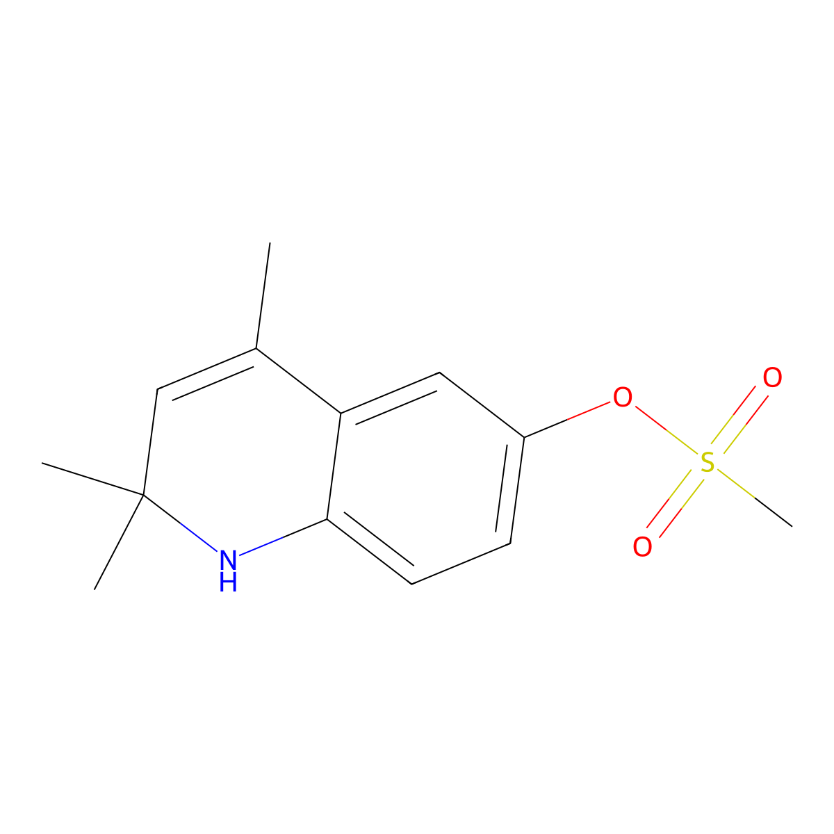 2,2,4-Trimethyl-1,2-dihydroquinolin-6-yl methanesulfonate molecular structure, CAS 332144-00-0