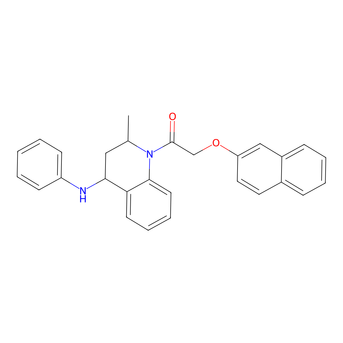 1-[2-methyl-4-(phenylamino)-3,4-dihydroquinolin-1(2H)-yl]-2-(naphthalen-2-yloxy)ethanone molecular structure, CAS 332144-11-3