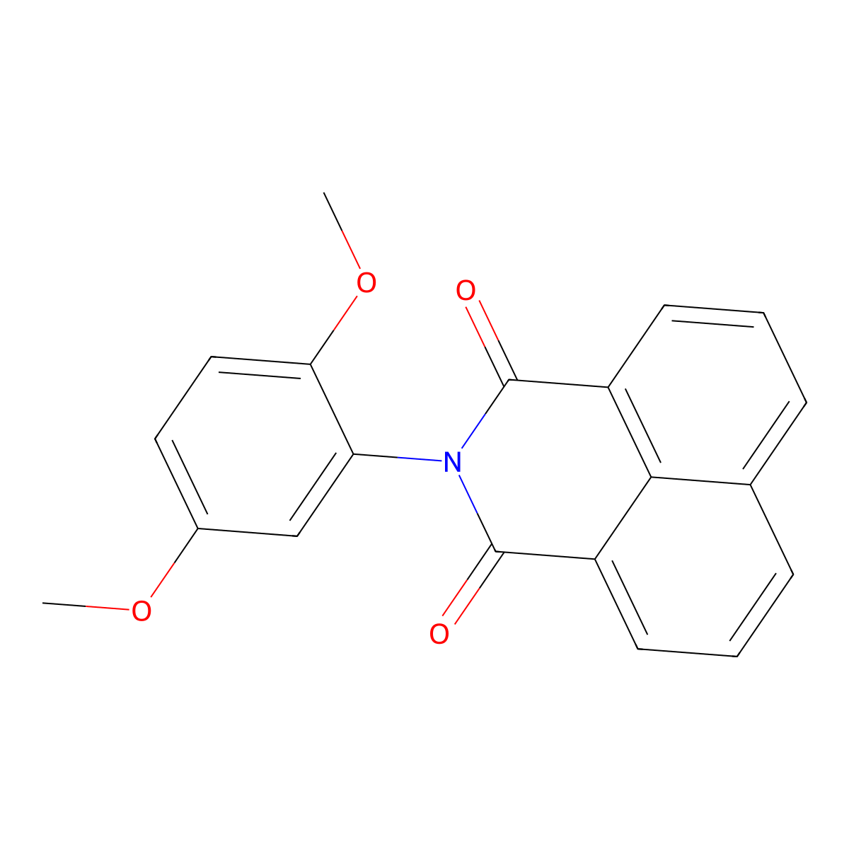 2-(2,5-dimethoxyphenyl)-1H-benzo[de]isoquinoline-1,3(2H)-dione molecular structure, CAS 332144-67-9
