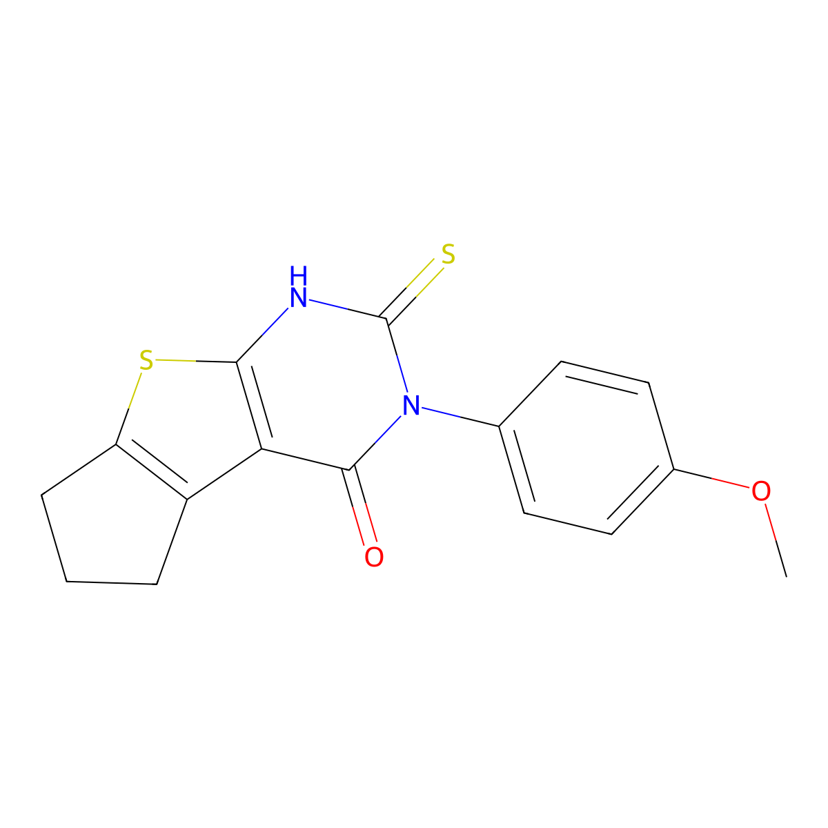 11-(4-Methoxyphenyl)-10-sulfanyl-7-thia-9,11-diazatricyclo[6.4.0.0,2,6]dodeca-1(8),2(6),9-trien-12-one molecular structure, CAS 332145-18-3
