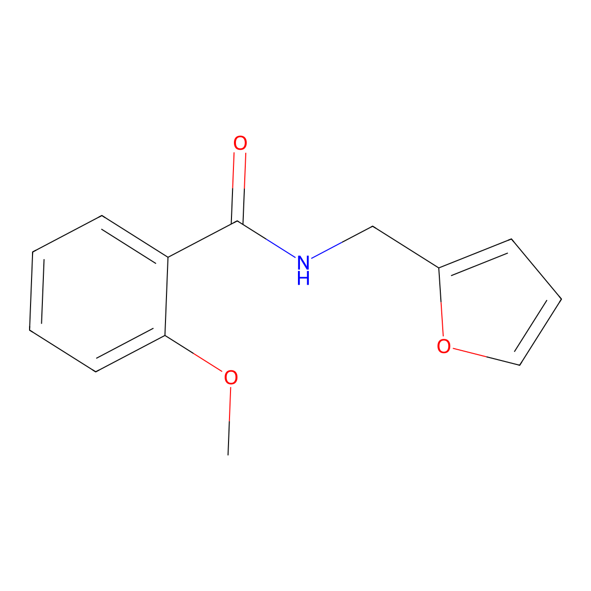 N-(2-Furylmethyl)-2-methoxybenzamide molecular structure, CAS 332146-31-3