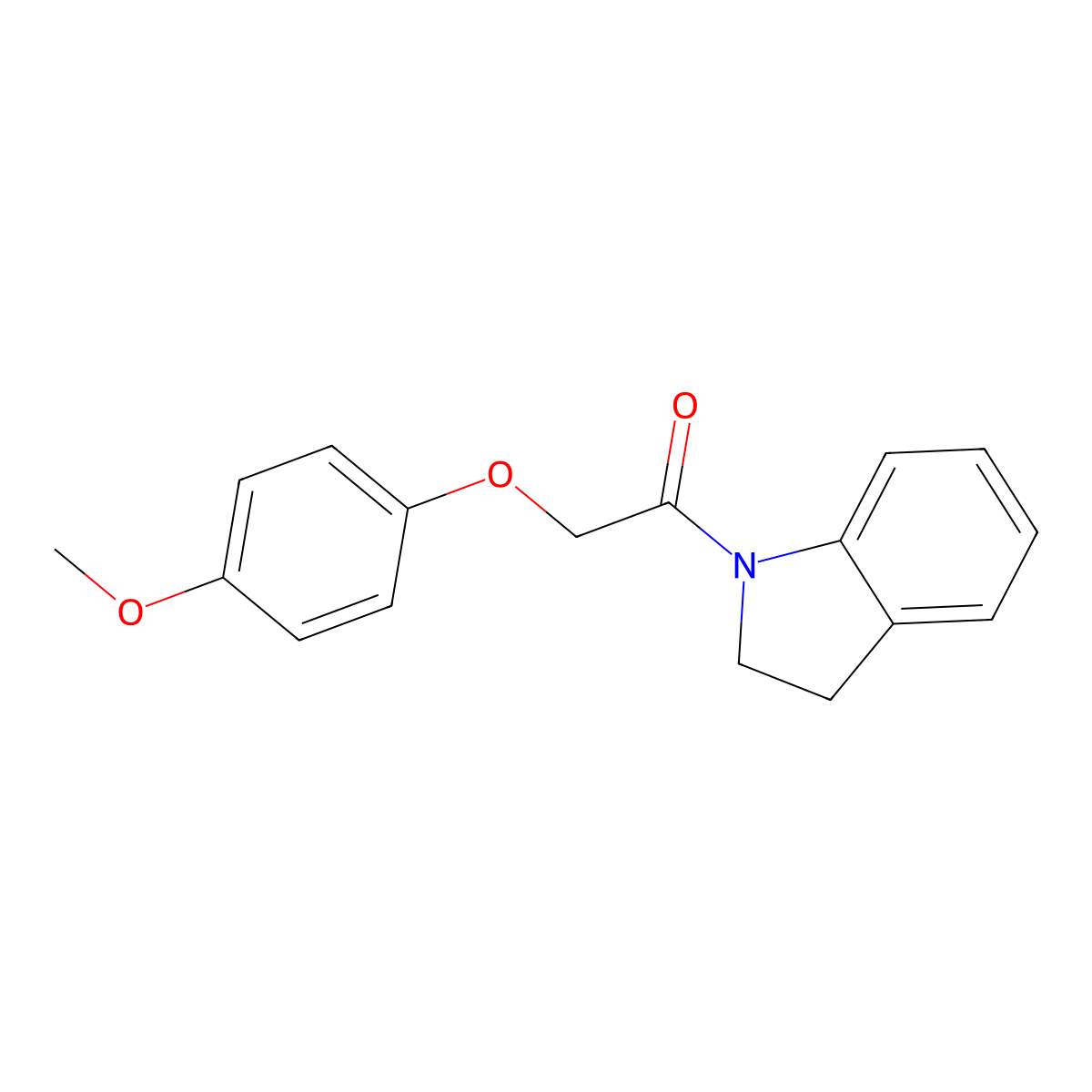 1-[(4-Methoxyphenoxy)acetyl]indoline molecular structure, CAS 332146-54-0