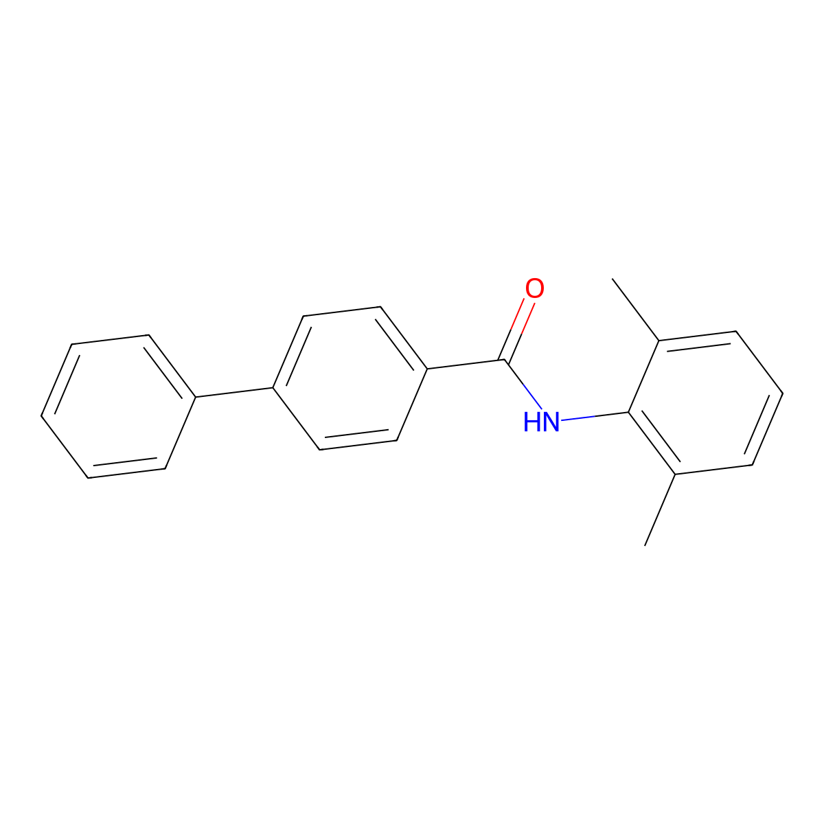N-(2,6-dimethylphenyl)[1,1'-biphenyl]-4-carboxamide molecular structure, CAS 332146-65-3