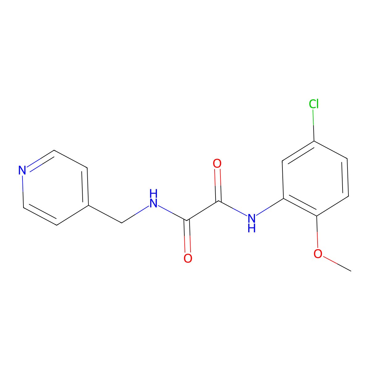 N-(5-chloro-2-methoxyphenyl)-N'-(pyridin-4-ylmethyl)ethanediamide molecular structure, CAS 332147-39-4