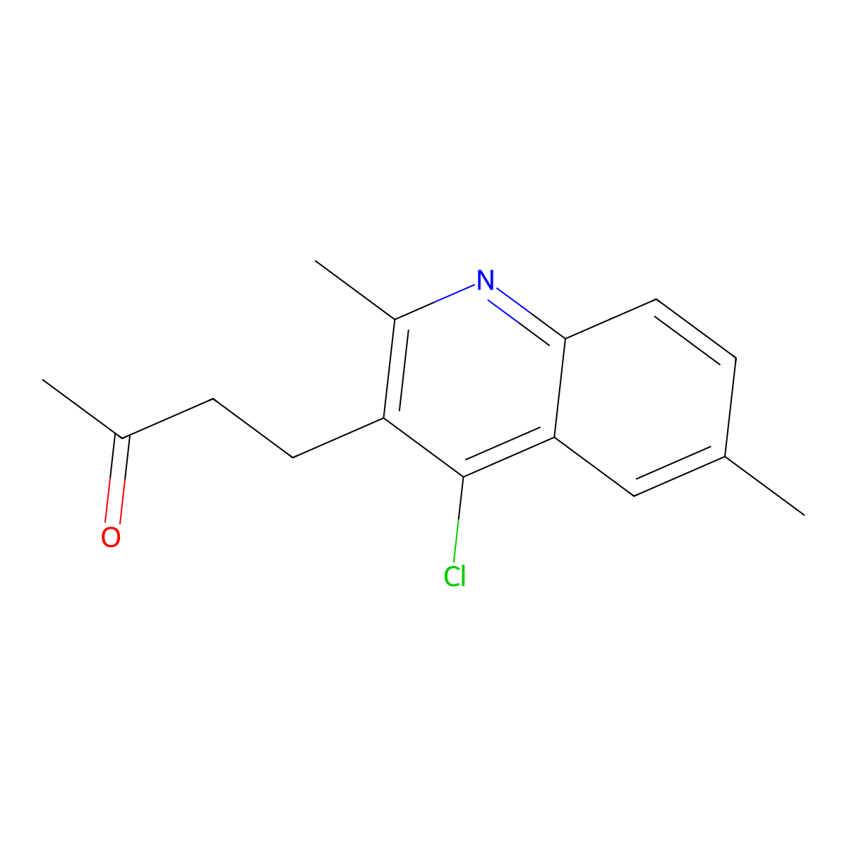 4-(4-Chloro-2,6-dimethylquinolin-3-yl)butan-2-one molecular structure, CAS 332150-25-1