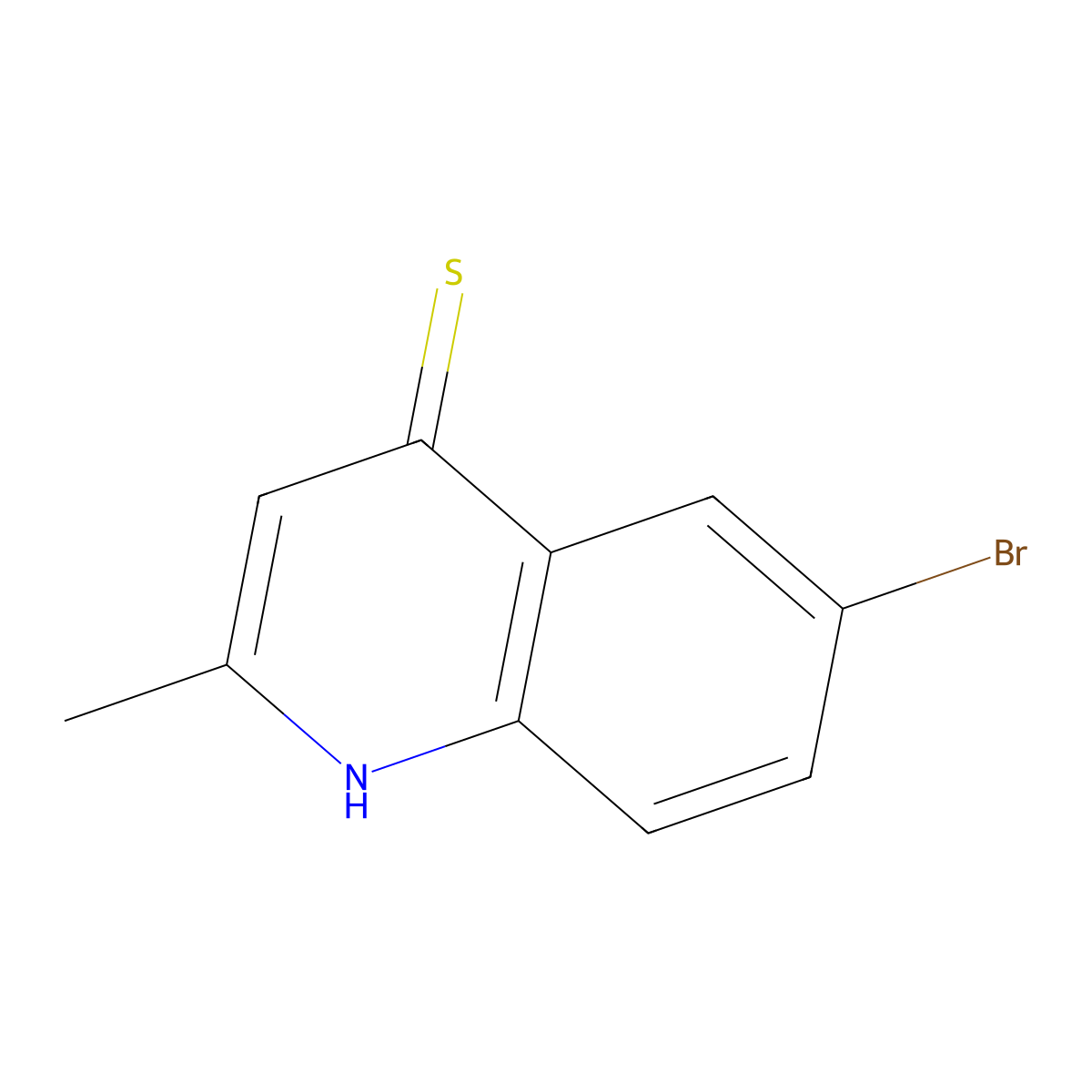 6-Bromo-2-methylquinoline-4-thiol molecular structure, CAS 332150-33-1