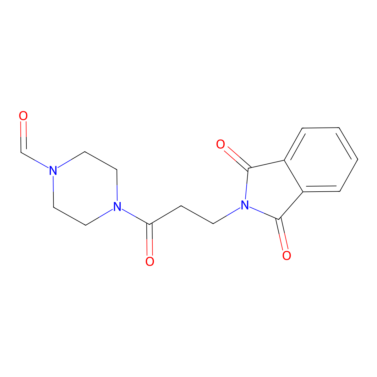4-[3-(1,3-dioxo-1,3-dihydro-2H-isoindol-2-yl)propanoyl]-1-piperazinecarbaldehyde molecular structure, CAS 332150-50-2