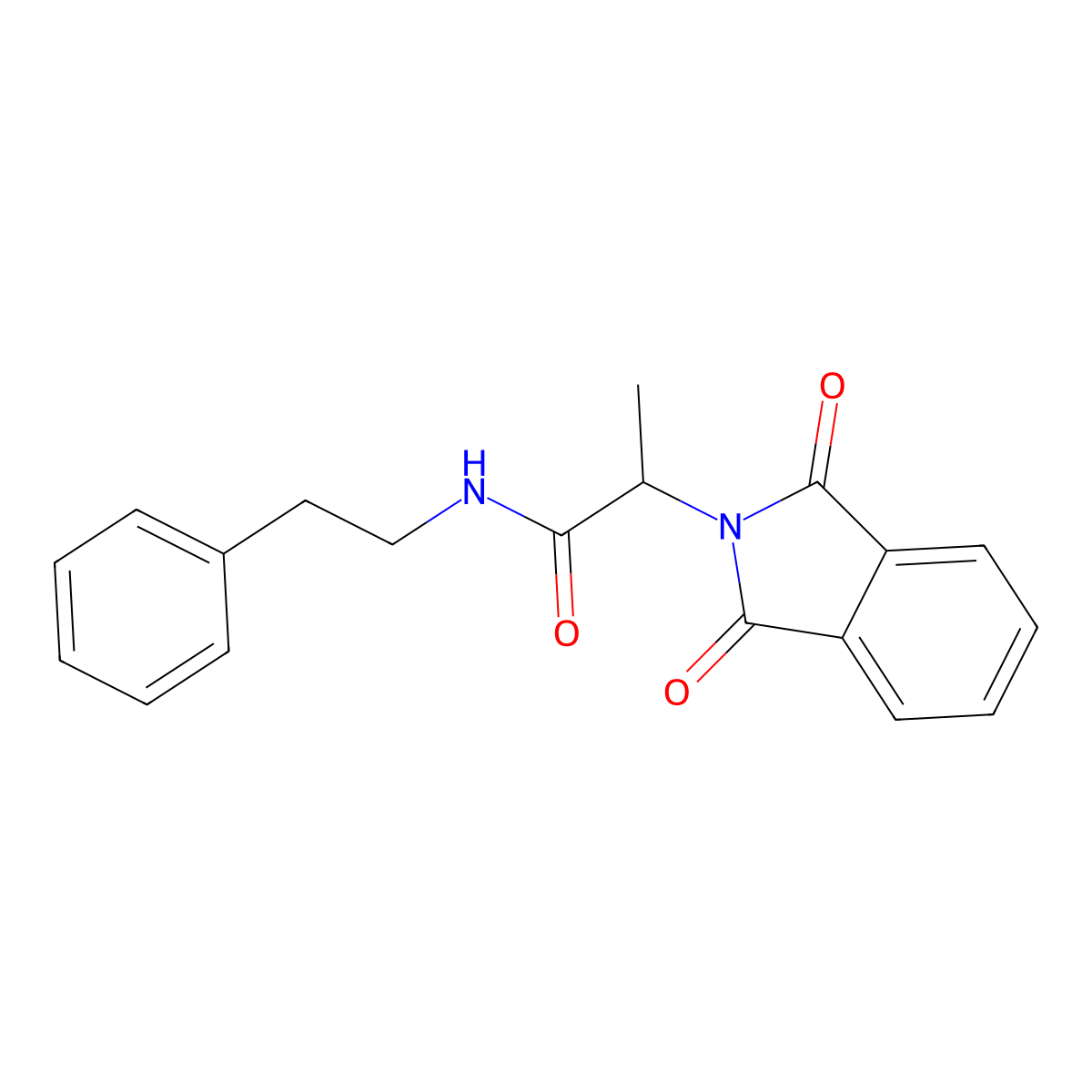 2-(1,3-Dioxo-1,3-dihydro-isoindol-2-yl)-N-phenethyl-propionamide molecular structure, CAS 332150-52-4
