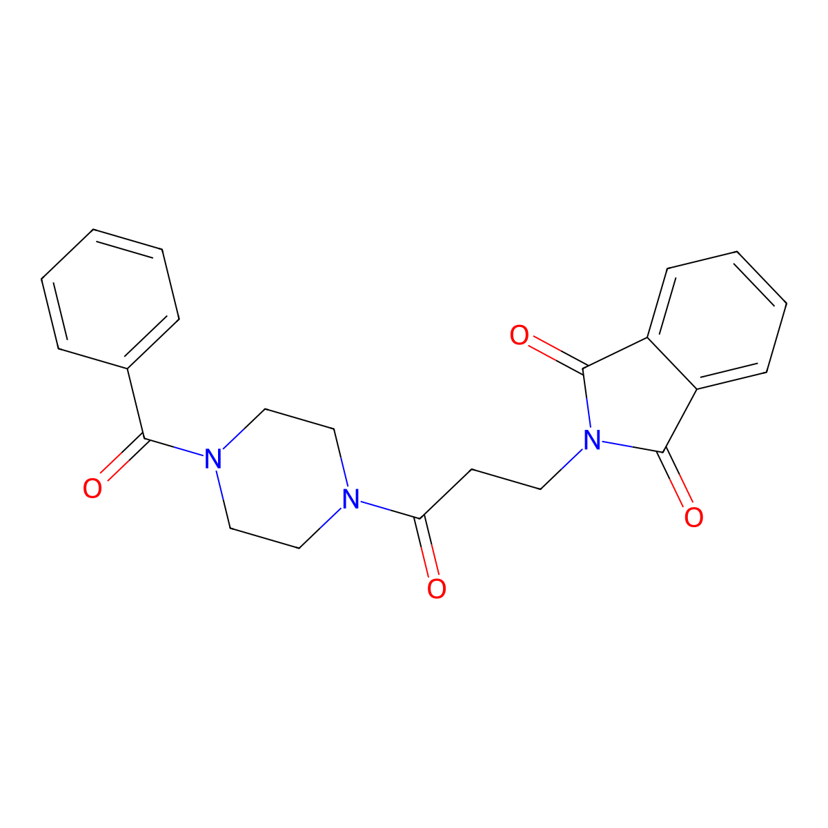 2-[3-(4-benzoyl-1-piperazinyl)-3-oxopropyl]-1H-isoindole-1,3(2H)-dione molecular structure, CAS 332150-56-8