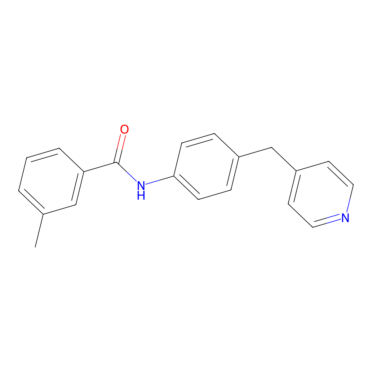 3-Methyl-N-(4-(pyridin-4-ylmethyl)phenyl)benzamide molecular structure, CAS 332152-50-8