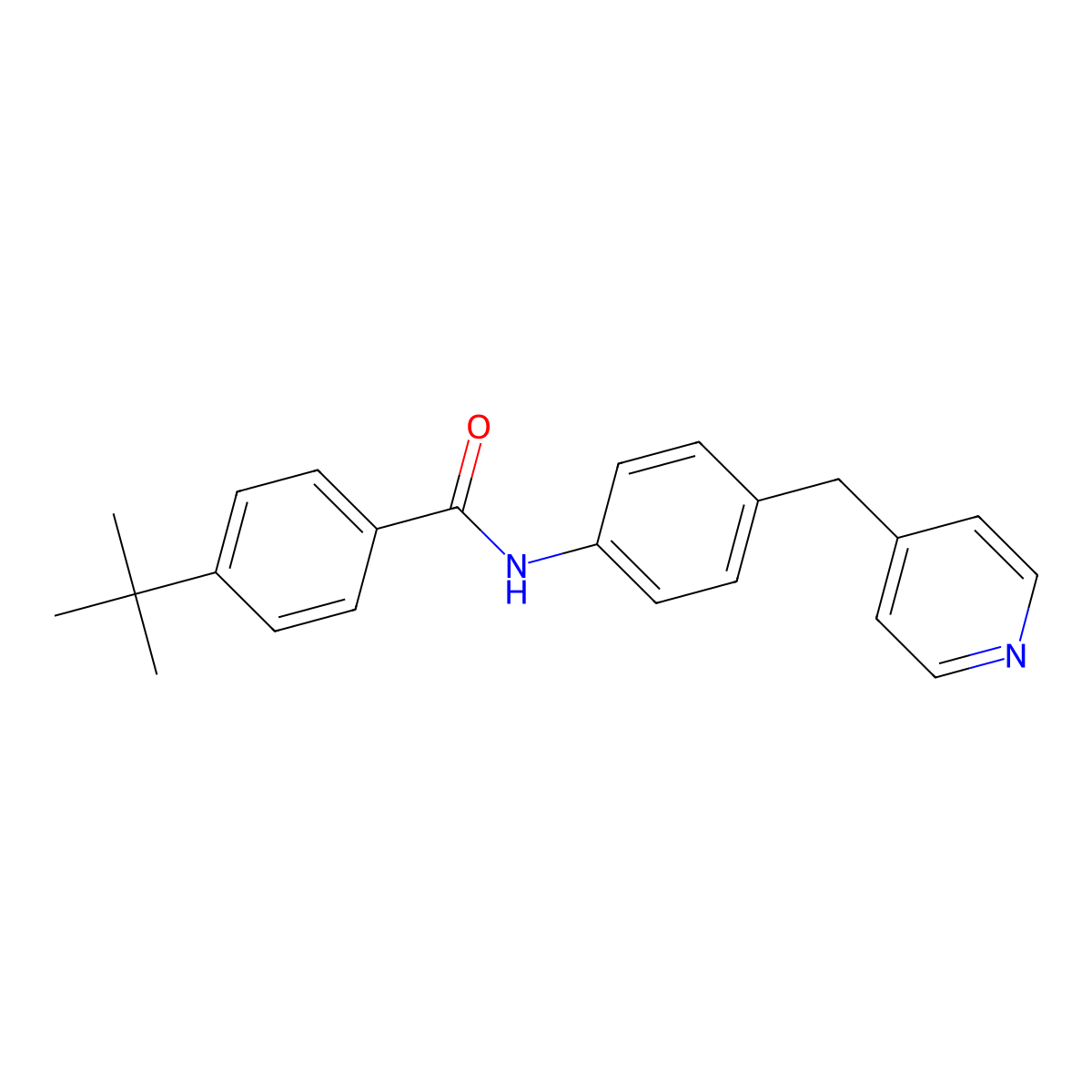 4-(tert-butyl)-N-[4-(4-pyridinylmethyl)phenyl]benzenecarboxamide molecular structure, CAS 332152-53-1