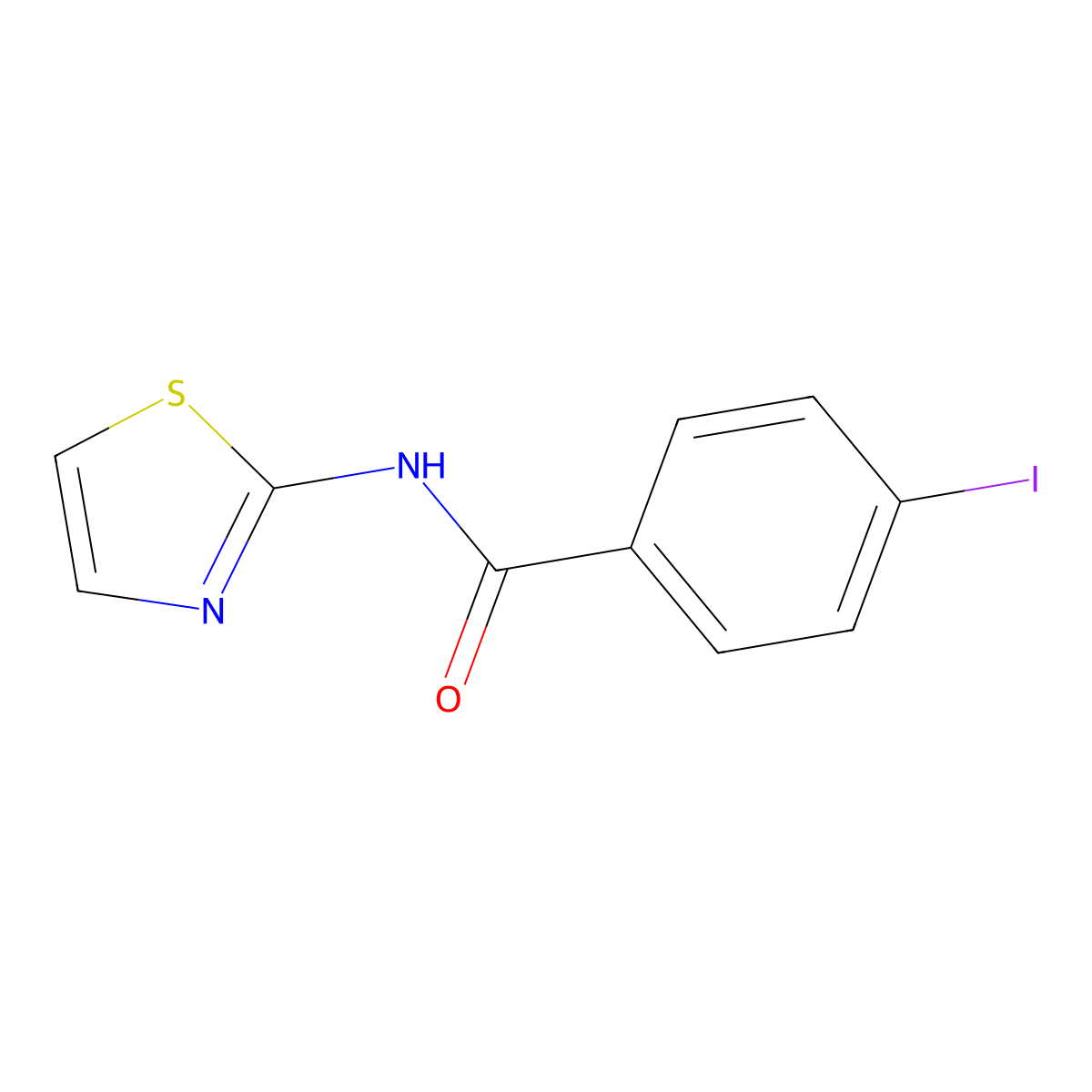 4-Iodo-N-(thiazol-2-yl)benzamide molecular structure, CAS 332152-56-4