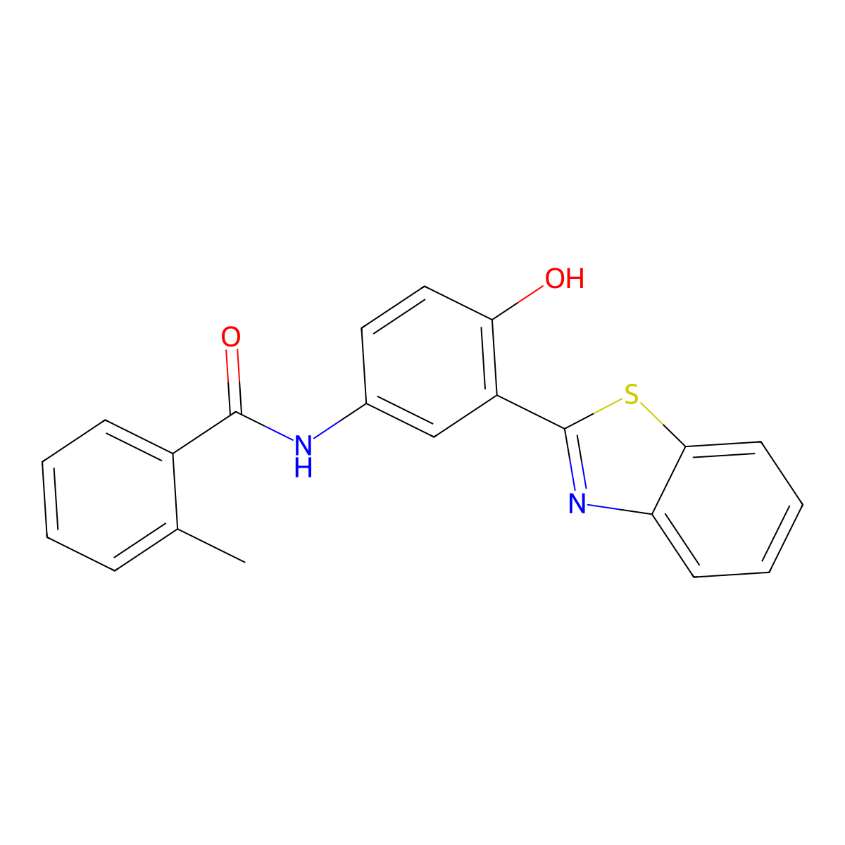 N-[3-(1,3-Benzothiazol-2-YL)-4-hydroxyphenyl]-2-methylbenzamide molecular structure, CAS 332152-66-6
