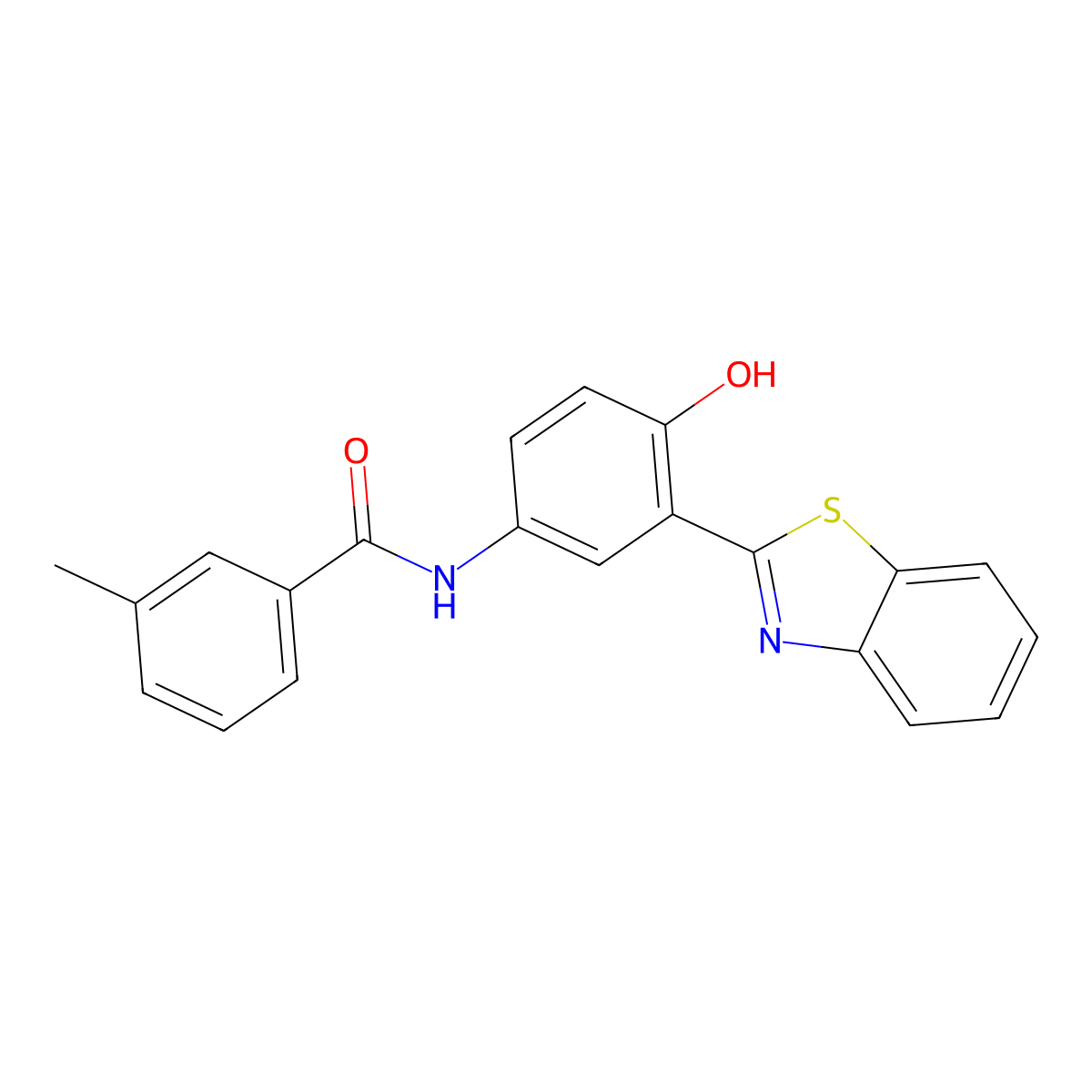 N-[3-(1,3-Benzothiazol-2-YL)-4-hydroxyphenyl]-3-methylbenzamide molecular structure, CAS 332152-67-7