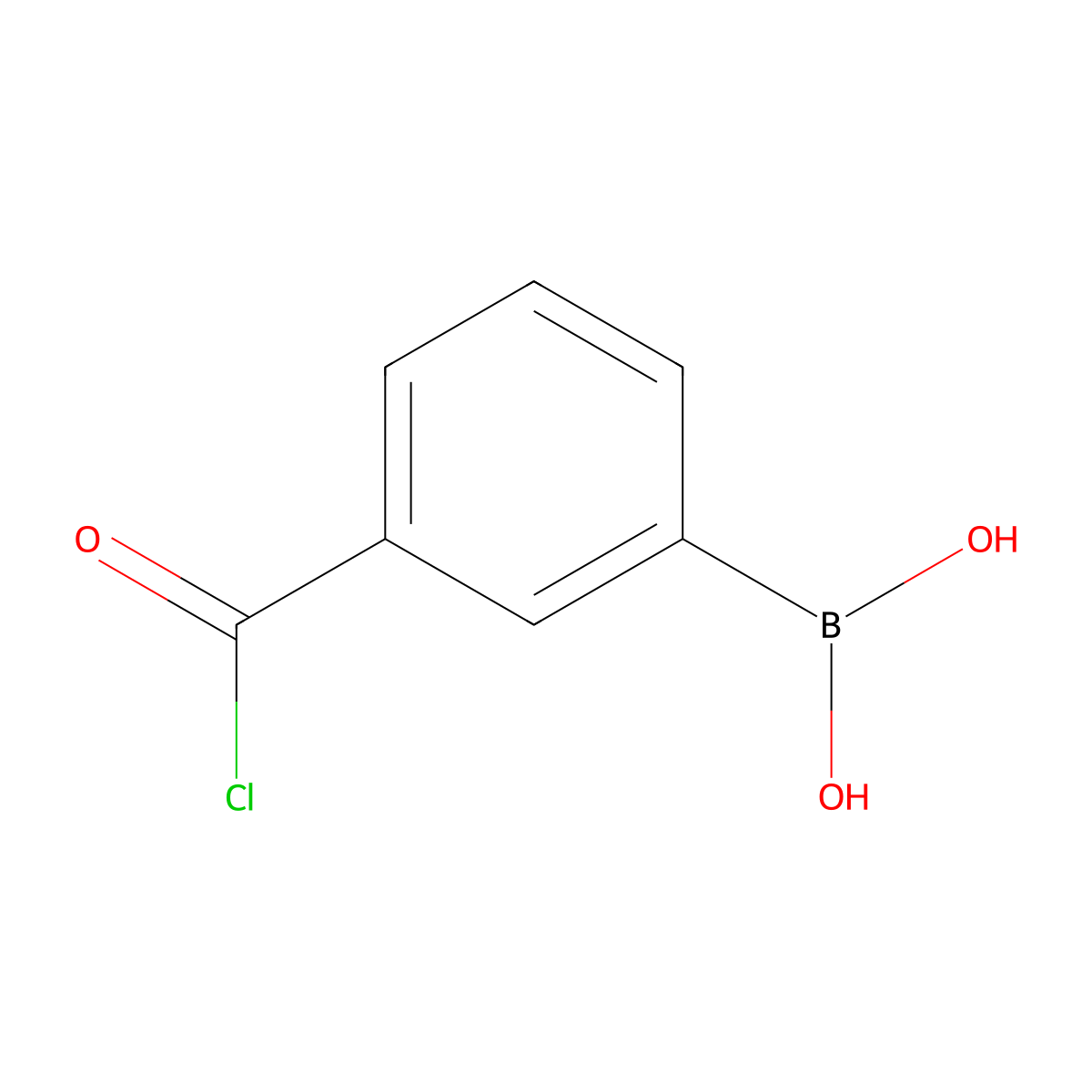 3-Chlorocarbonylphenylboronic Acid molecular structure, CAS 332154-58-2