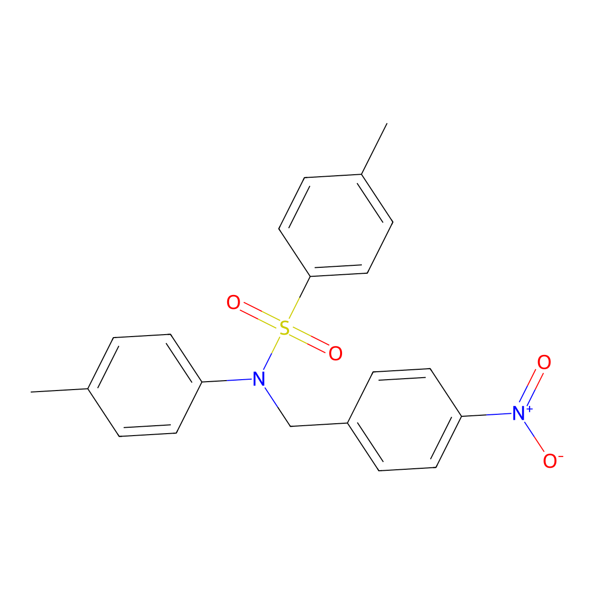 4-Methyl-N-(4-nitrobenzyl)-N-(p-tolyl)benzenesulfonamide molecular structure, CAS 332156-41-9