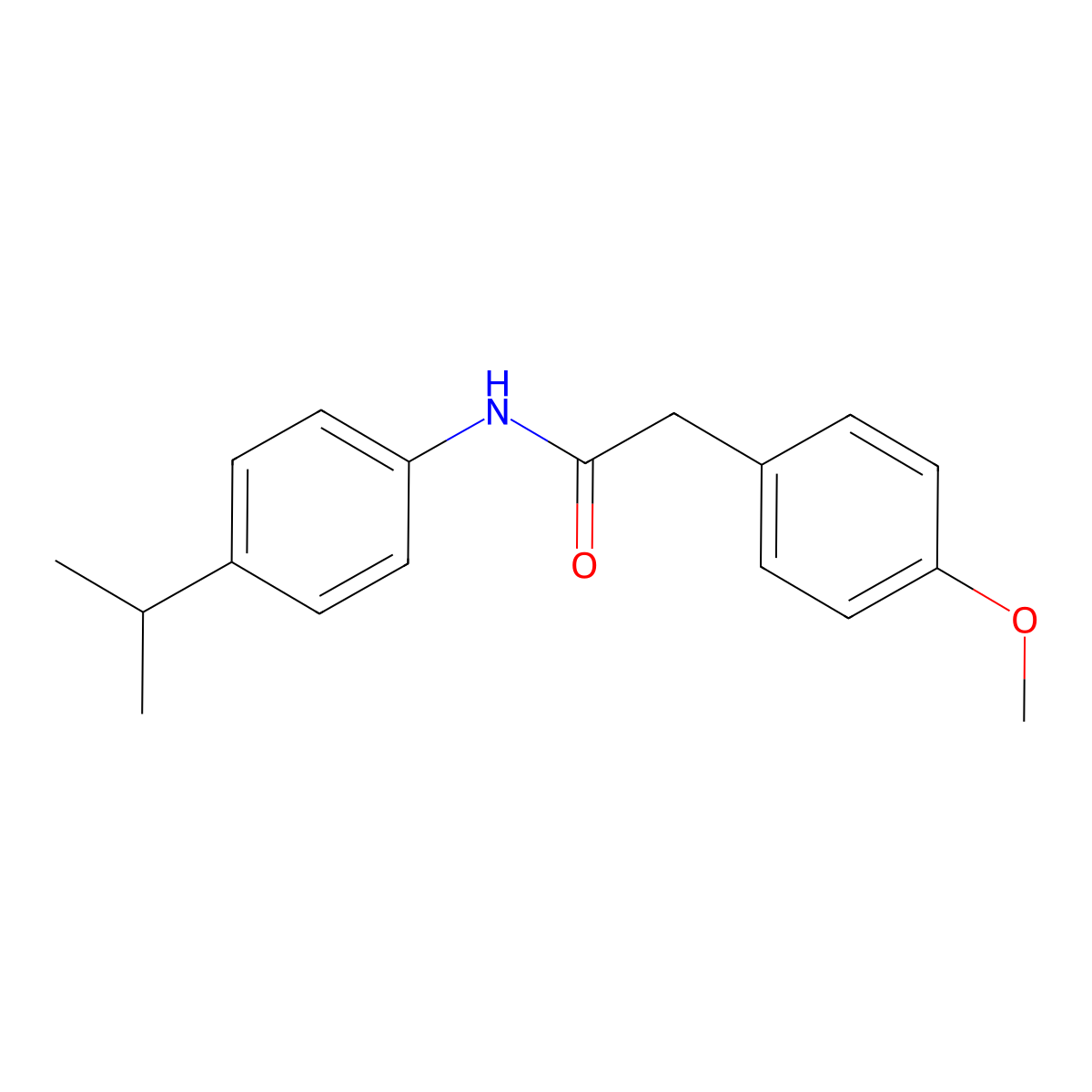 2-(4-methoxyphenyl)-N-(4-propan-2-ylphenyl)acetamide molecular structure, CAS 332159-31-6