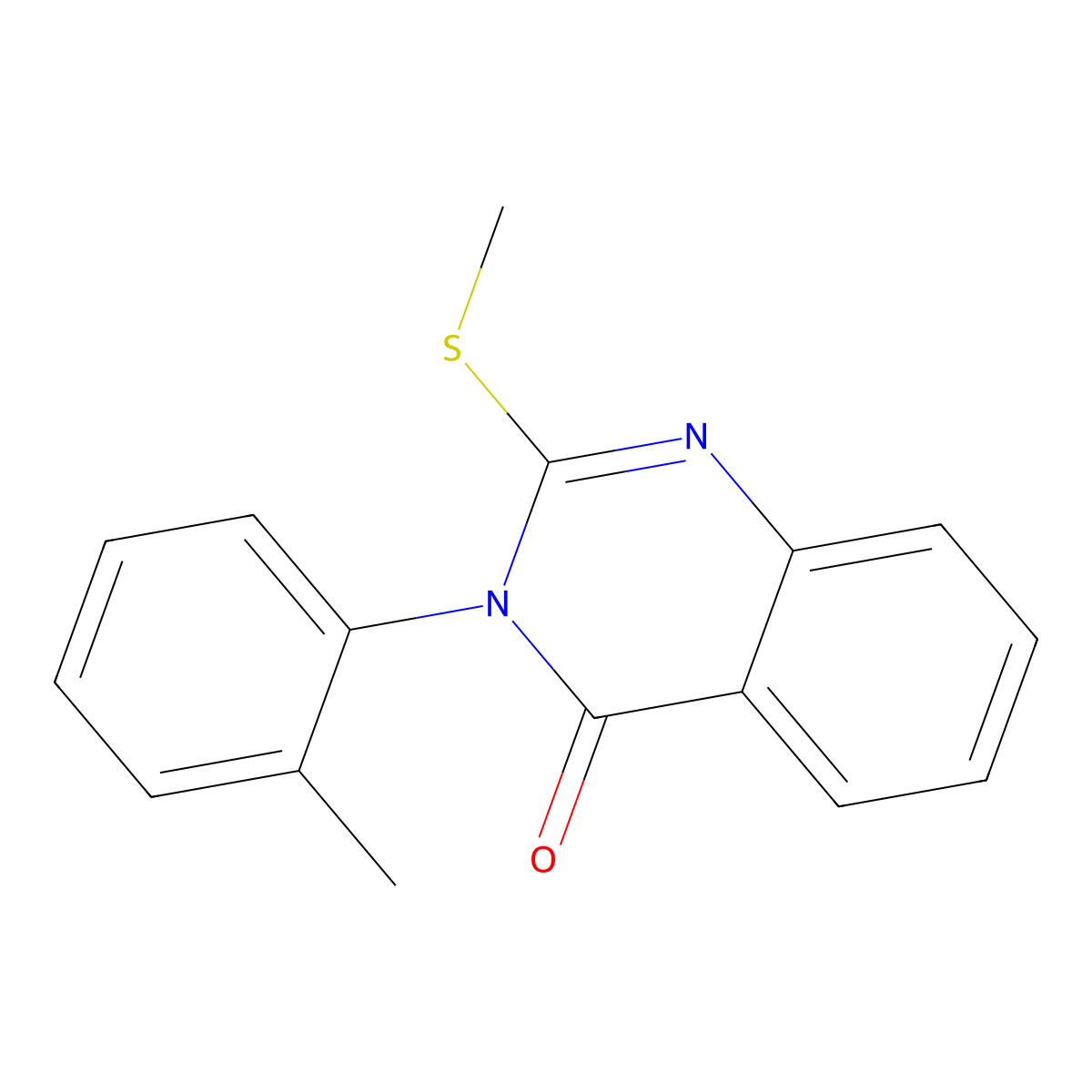 3-(2-Methylphenyl)-2-(methylsulfanyl)-3,4-dihydroquinazolin-4-one molecular structure, CAS 332159-52-1