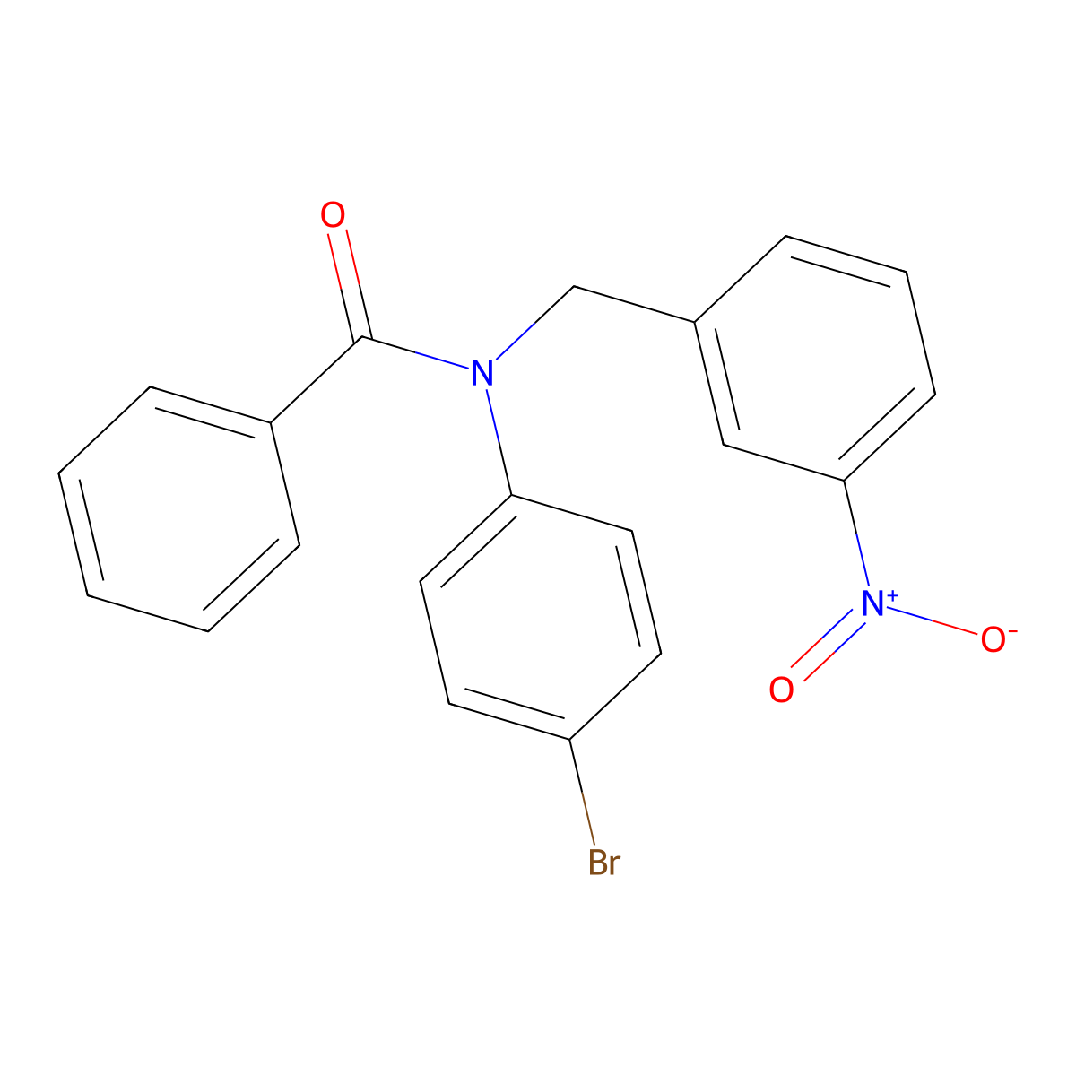 N-(4-Bromophenyl)-N-(3-nitrobenzyl)benzamide molecular structure, CAS 332163-53-8