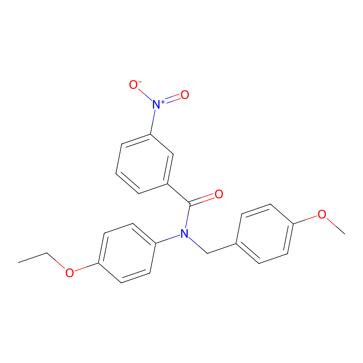N-(4-Ethoxyphenyl)-N-(4-methoxybenzyl)-3-nitrobenzamide molecular structure, CAS 332163-58-3
