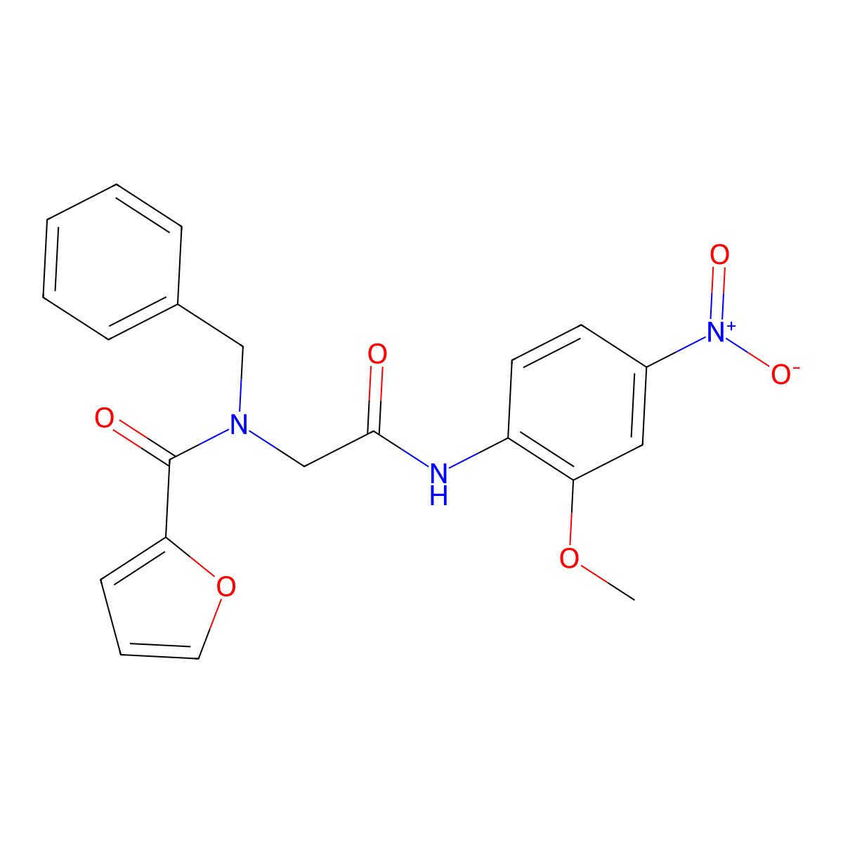 N-Benzyl-N-(2-((2-methoxy-4-nitrophenyl)amino)-2-oxoethyl)furan-2-carboxamide molecular structure, CAS 332163-77-6