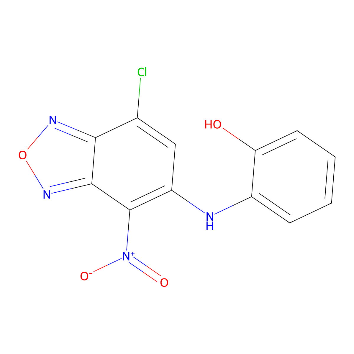 6-[(7-Chloro-4-nitro-1,3-dihydro-2,1,3-benzoxadiazol-5-yl)imino]cyclohexa-2,4-dien-1-one molecular structure, CAS 332164-05-3