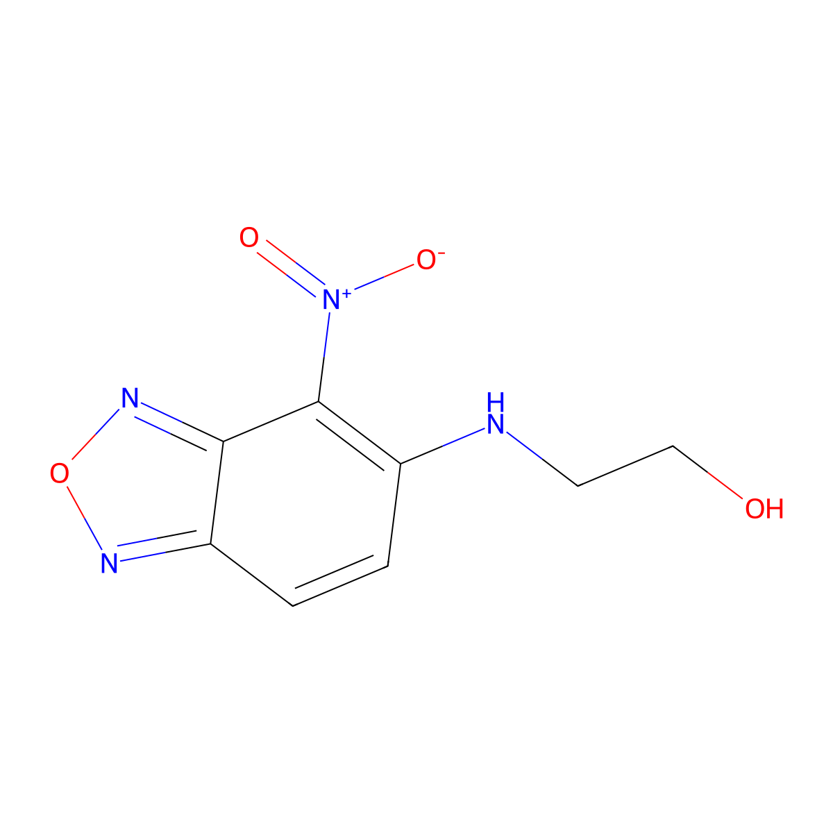 2-[(4-Nitro-2,1,3-benzoxadiazol-5-yl)amino]ethanol molecular structure, CAS 332164-33-7