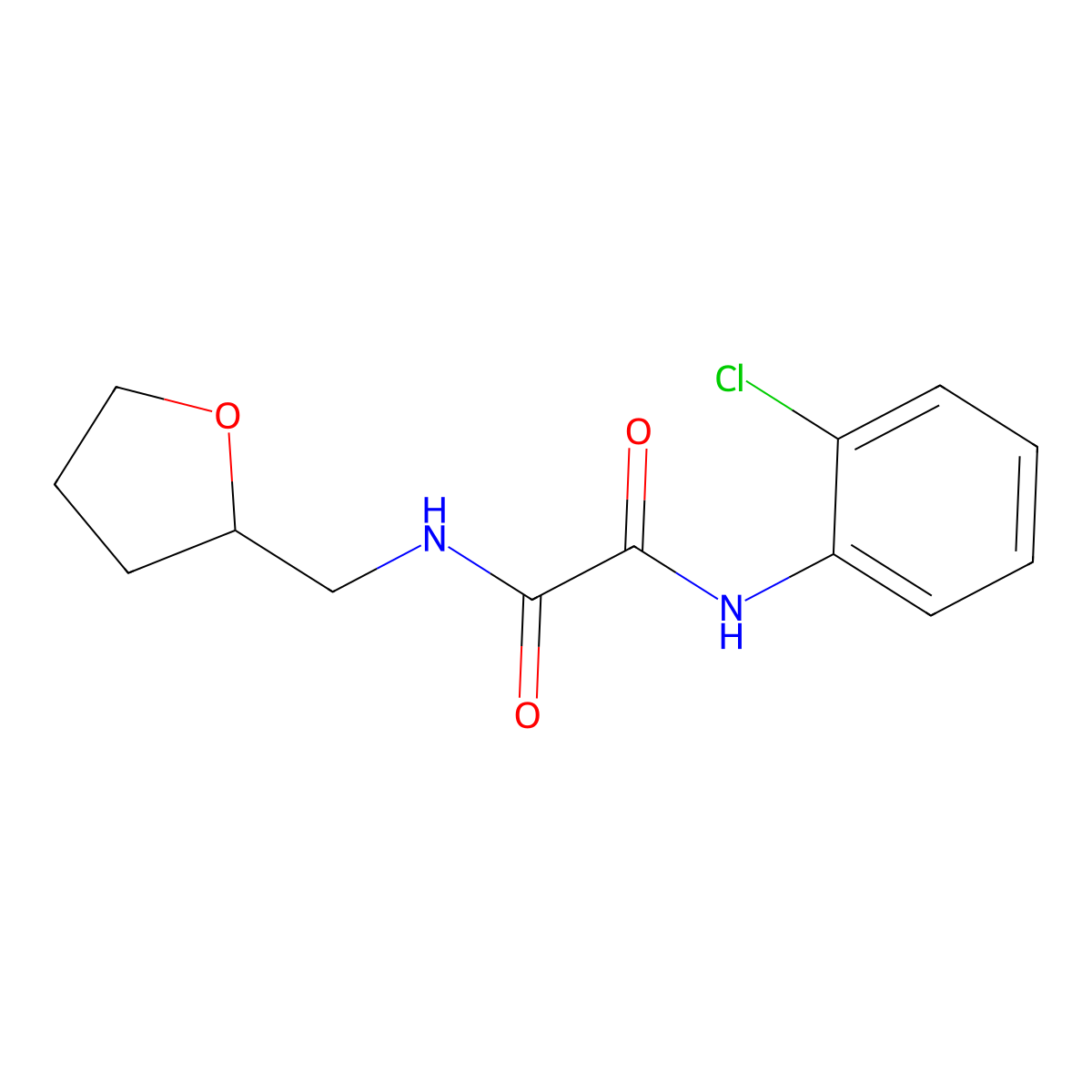 N'-(2-chlorophenyl)-N-(oxolan-2-ylmethyl)oxamide molecular structure, CAS 332164-85-9