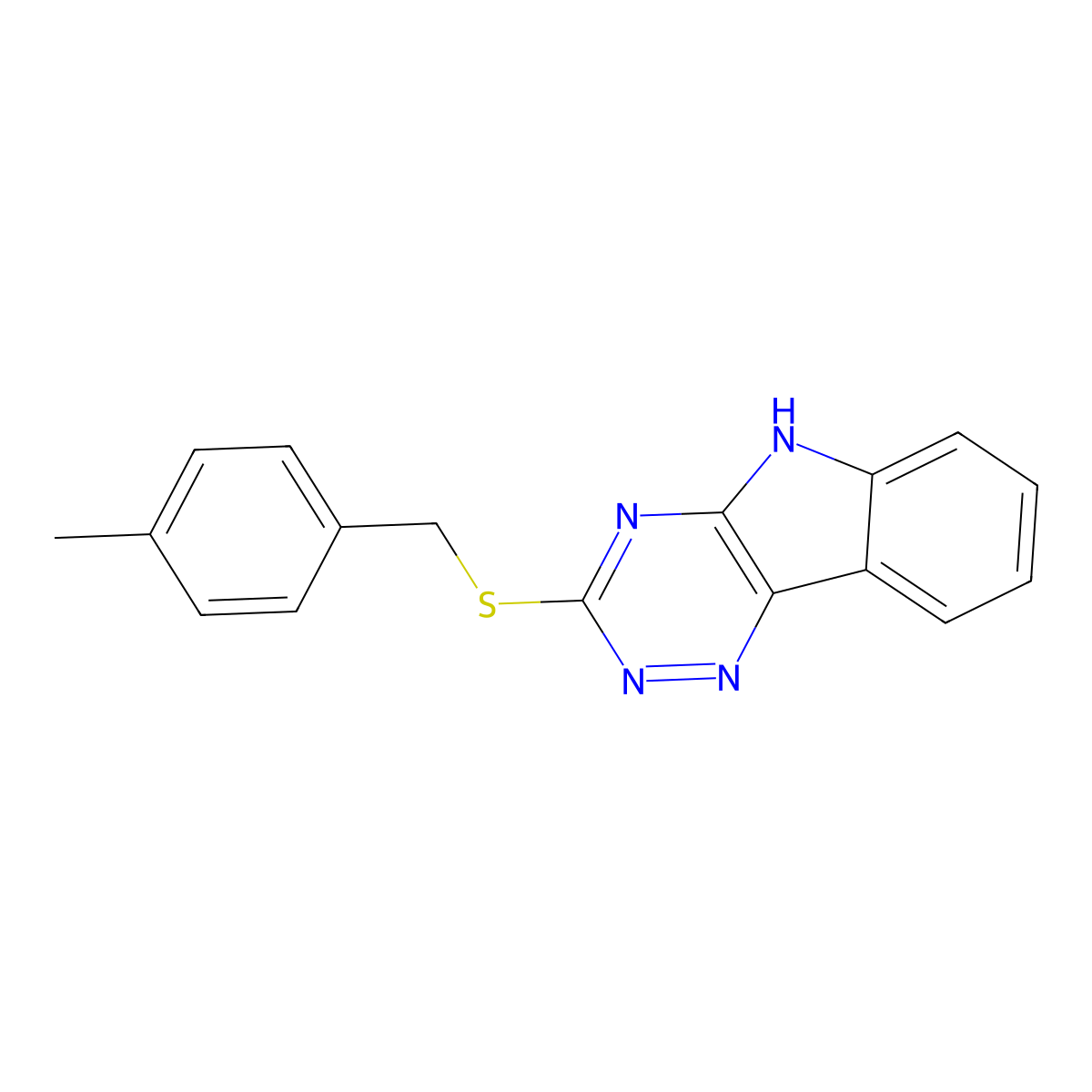 2-(4-Methyl-benzylsulfanyl)-9H-1,3,4,9-tetraaza-fluorene molecular structure, CAS 332166-81-1