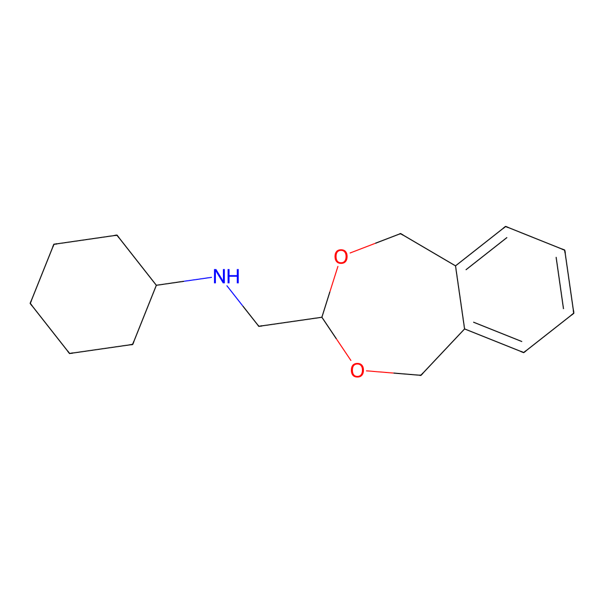 N-((1,5-Dihydrobenzo[e][1,3]dioxepin-3-yl)methyl)cyclohexanamine molecular structure, CAS 332167-80-3