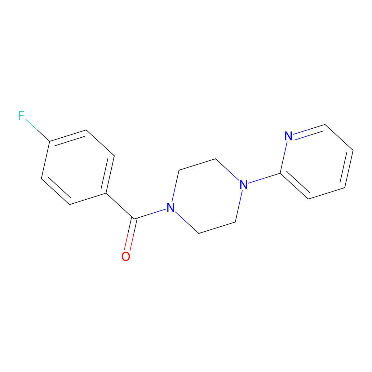 4-Fluorophenyl 4-(2-pyridyl)piperazinyl ketone molecular structure, CAS 332168-99-7