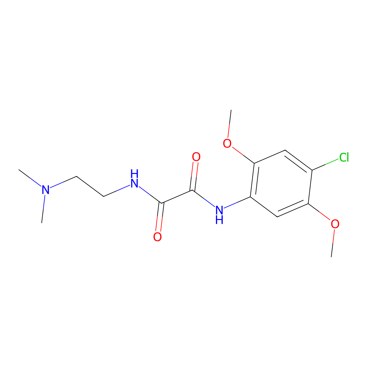 N~1~-(4-chloro-2,5-dimethoxyphenyl)-N~2~-[2-(dimethylamino)ethyl]ethanediamide molecular structure, CAS 332169-43-4