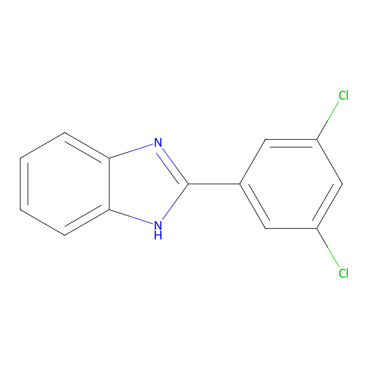 2-(3,5-dichlorophenyl)-1H-benzimidazole molecular structure, CAS 332171-47-8