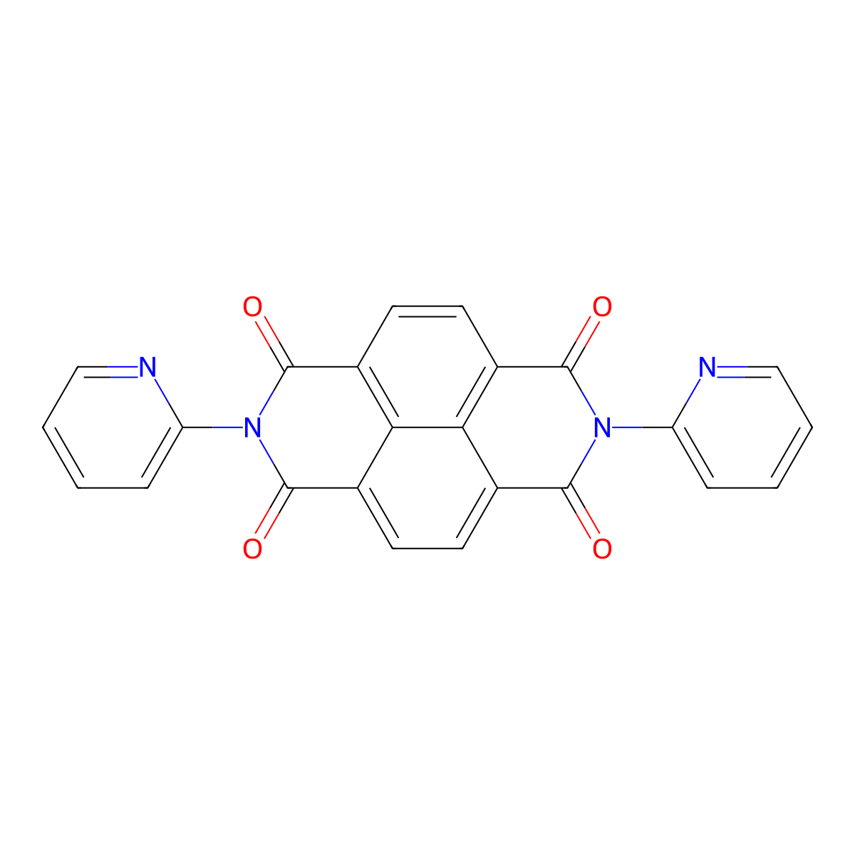 2,7-di(pyridin-2-yl)benzo[lmn][3,8]phenanthroline-1,3,6,8(2H,7H)-tetraone molecular structure, CAS 332173-18-9