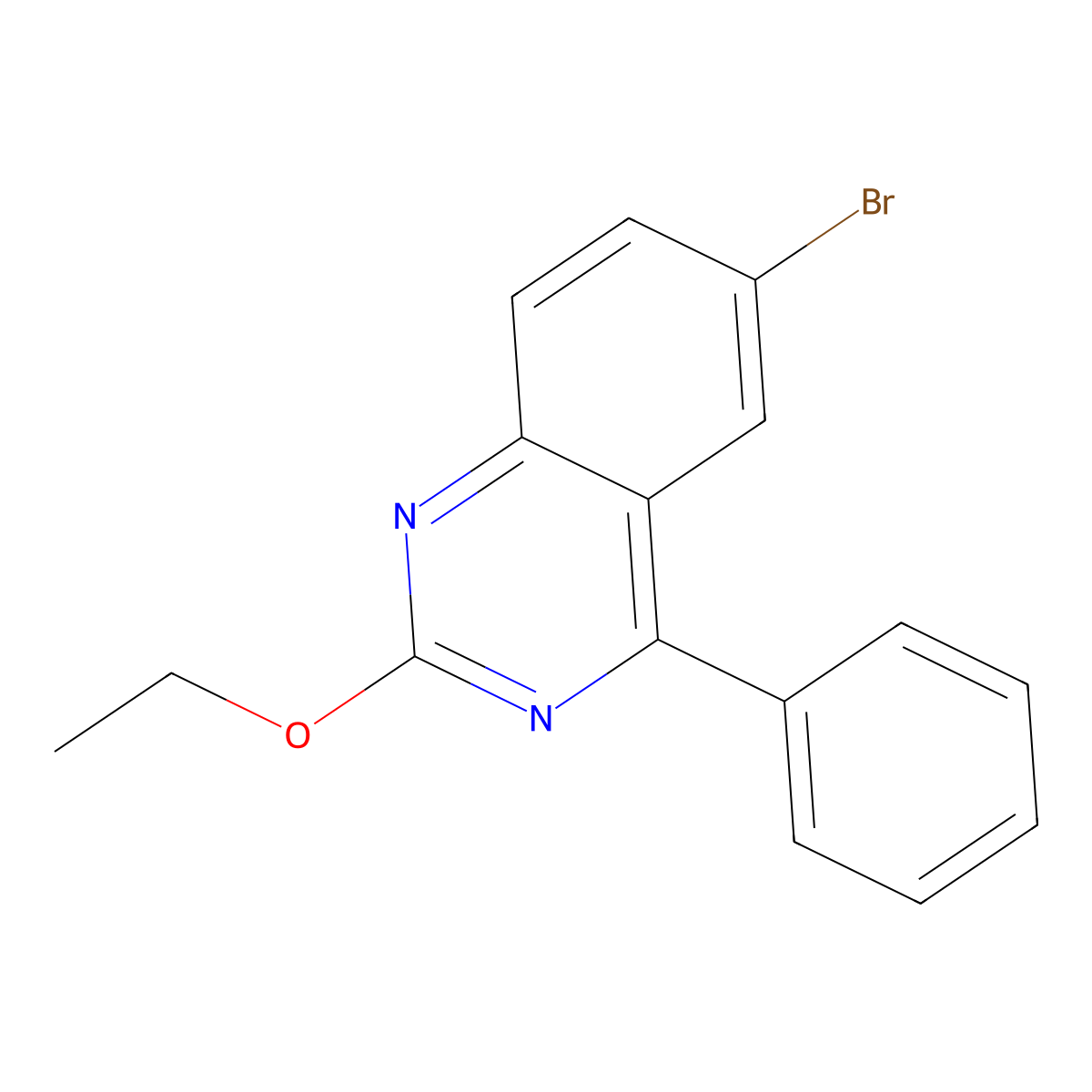 6-Bromo-2-ethoxy-4-phenylquinazoline molecular structure, CAS 332173-45-2