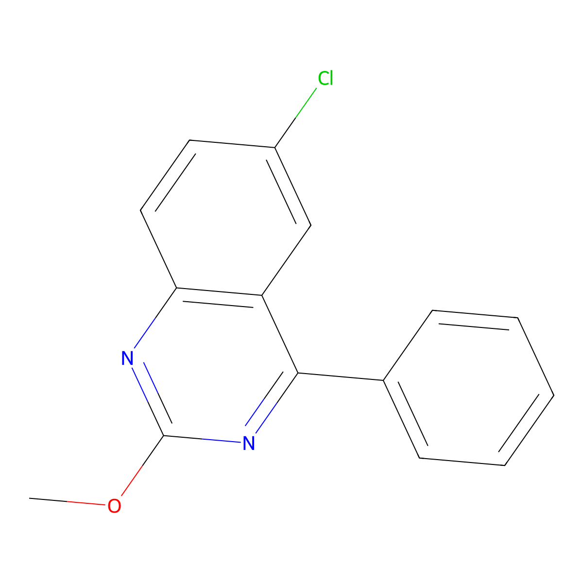 6-Chloro-2-methoxy-4-phenylquinazoline molecular structure, CAS 332173-46-3