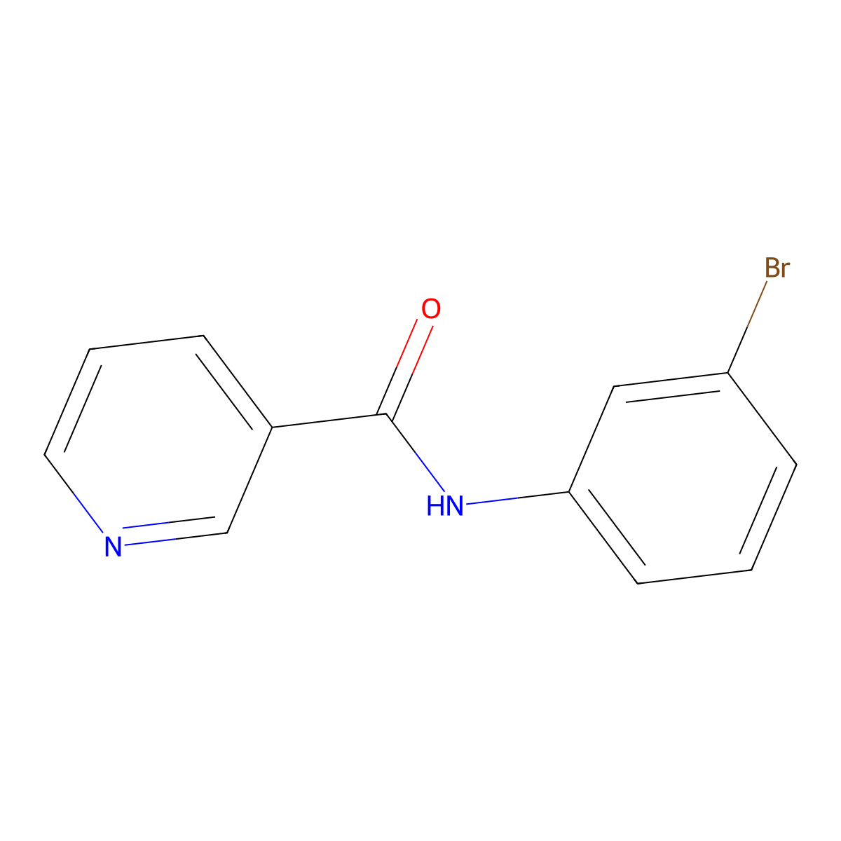 N-(3-bromophenyl)pyridine-3-carboxamide molecular structure, CAS 332174-80-8