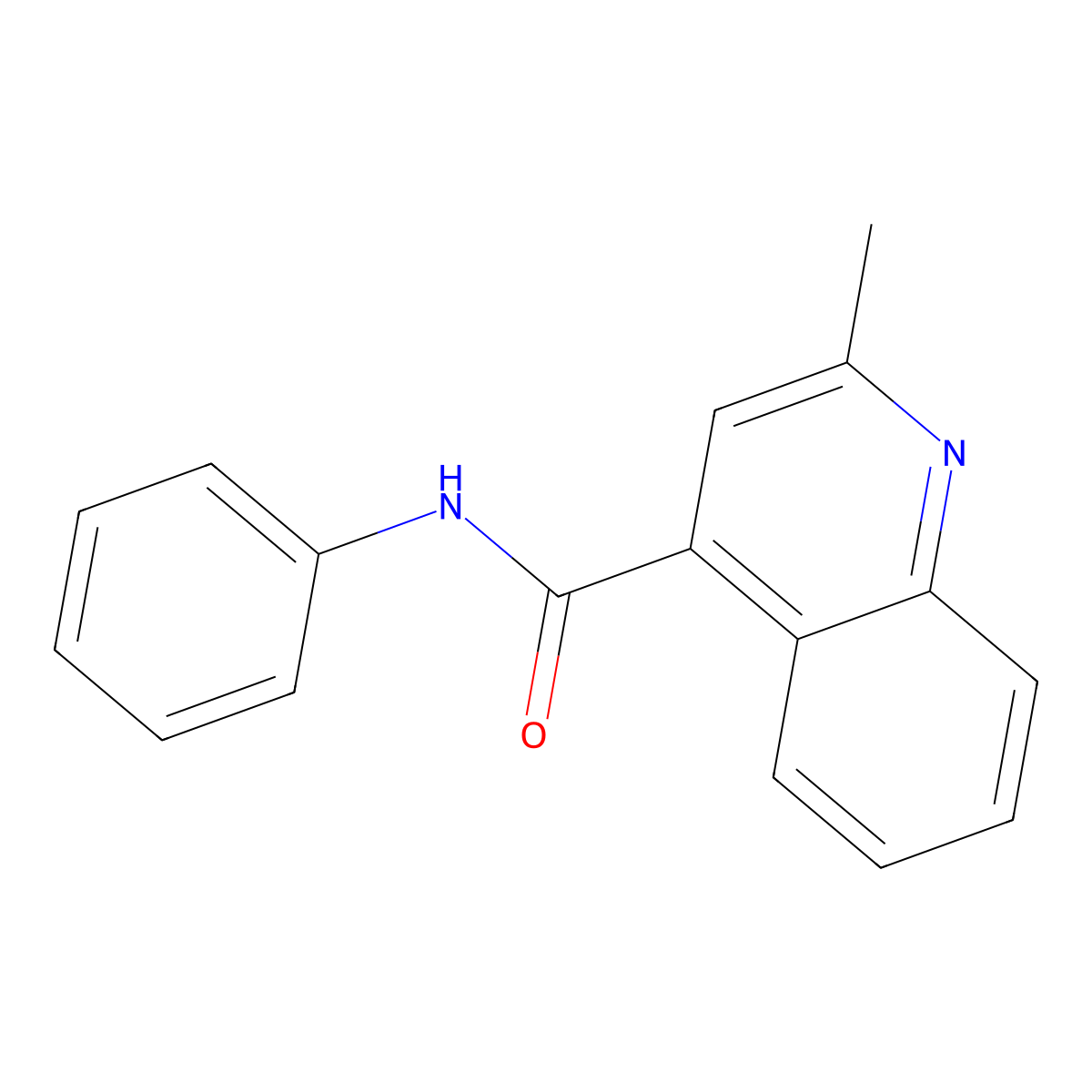 2-methyl-N-phenylquinoline-4-carboxamide molecular structure, CAS 332177-68-1