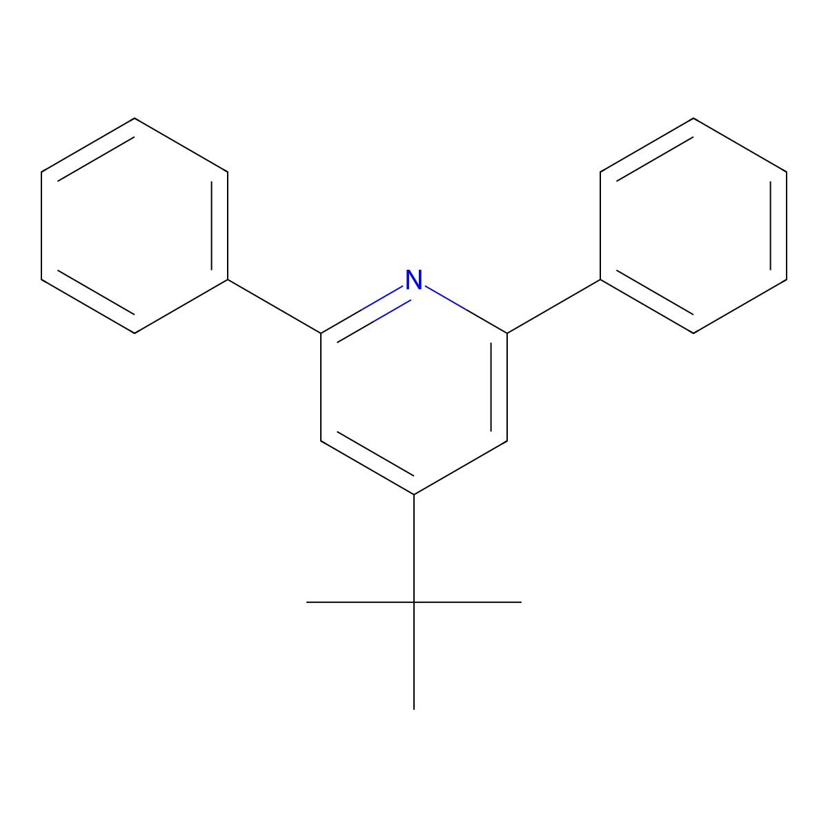 4-(Tert-butyl)-2,6-diphenylpyridine molecular structure, CAS 332177-83-0