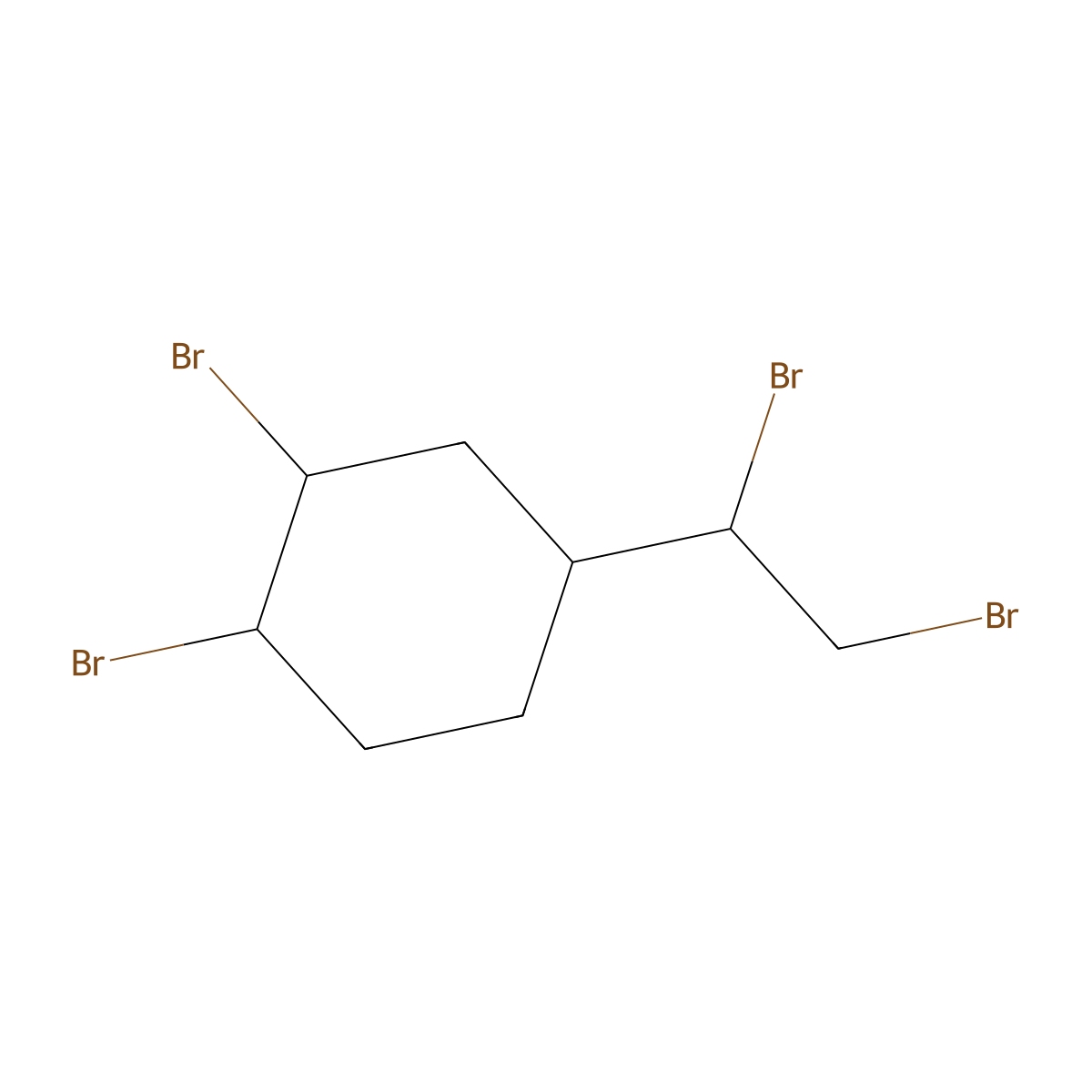 1,2-Dibromo-4-(1,2-dibromoethyl)cyclohexane molecular structure, CAS 3322-93-8