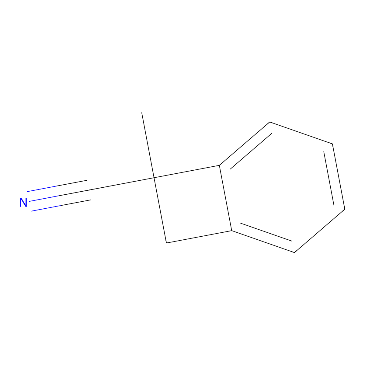 7-Methylbicyclo[4.2.0]octa-1,3,5-triene-7-carbonitrile molecular structure, CAS 33223-68-6