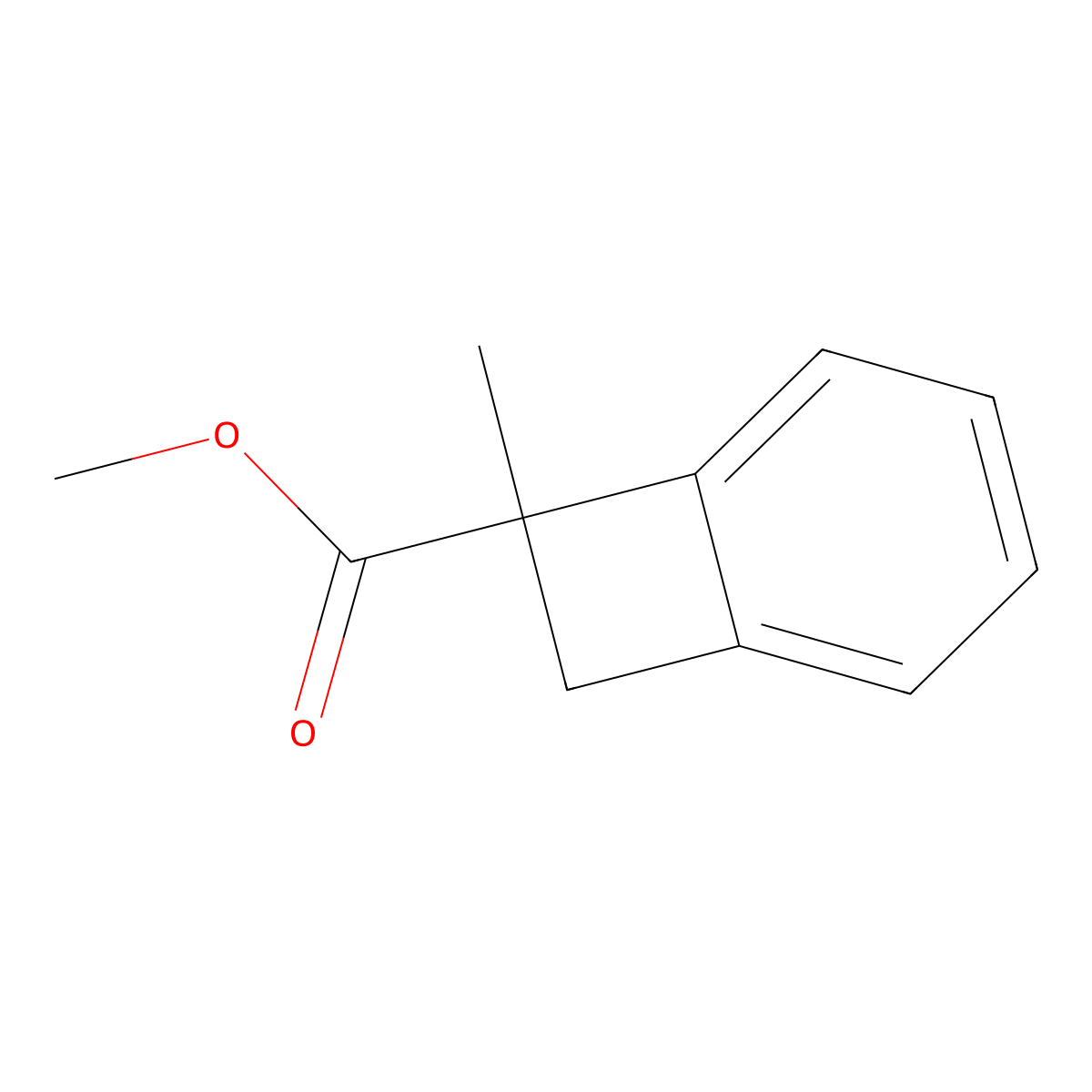 Methyl 7-methylbicyclo[4.2.0]octa-1,3,5-triene-7-carboxylate molecular structure, CAS 33223-71-1