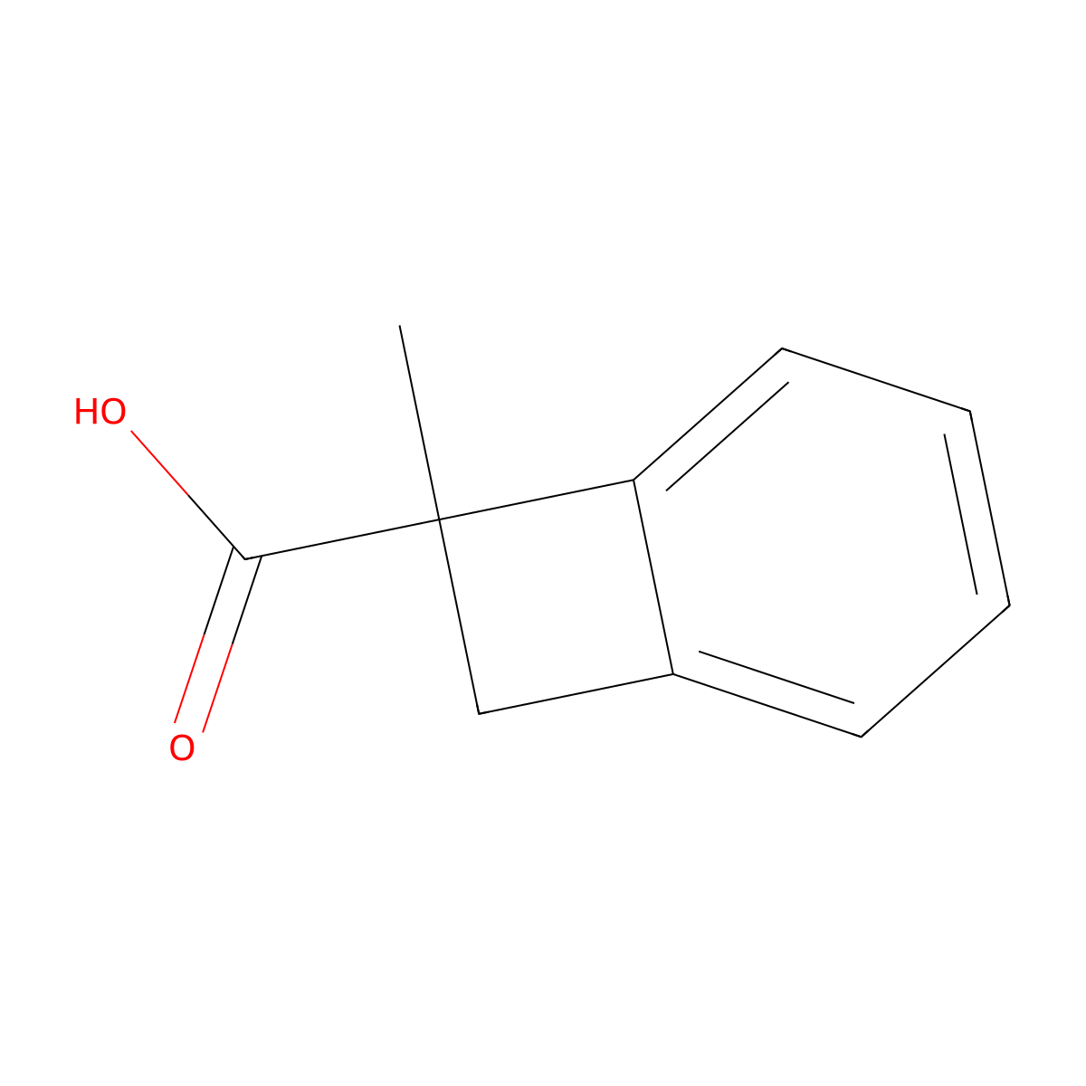 7-Methylbicyclo[4.2.0]octa-1,3,5-triene-7-carboxylic acid molecular structure, CAS 33223-77-7