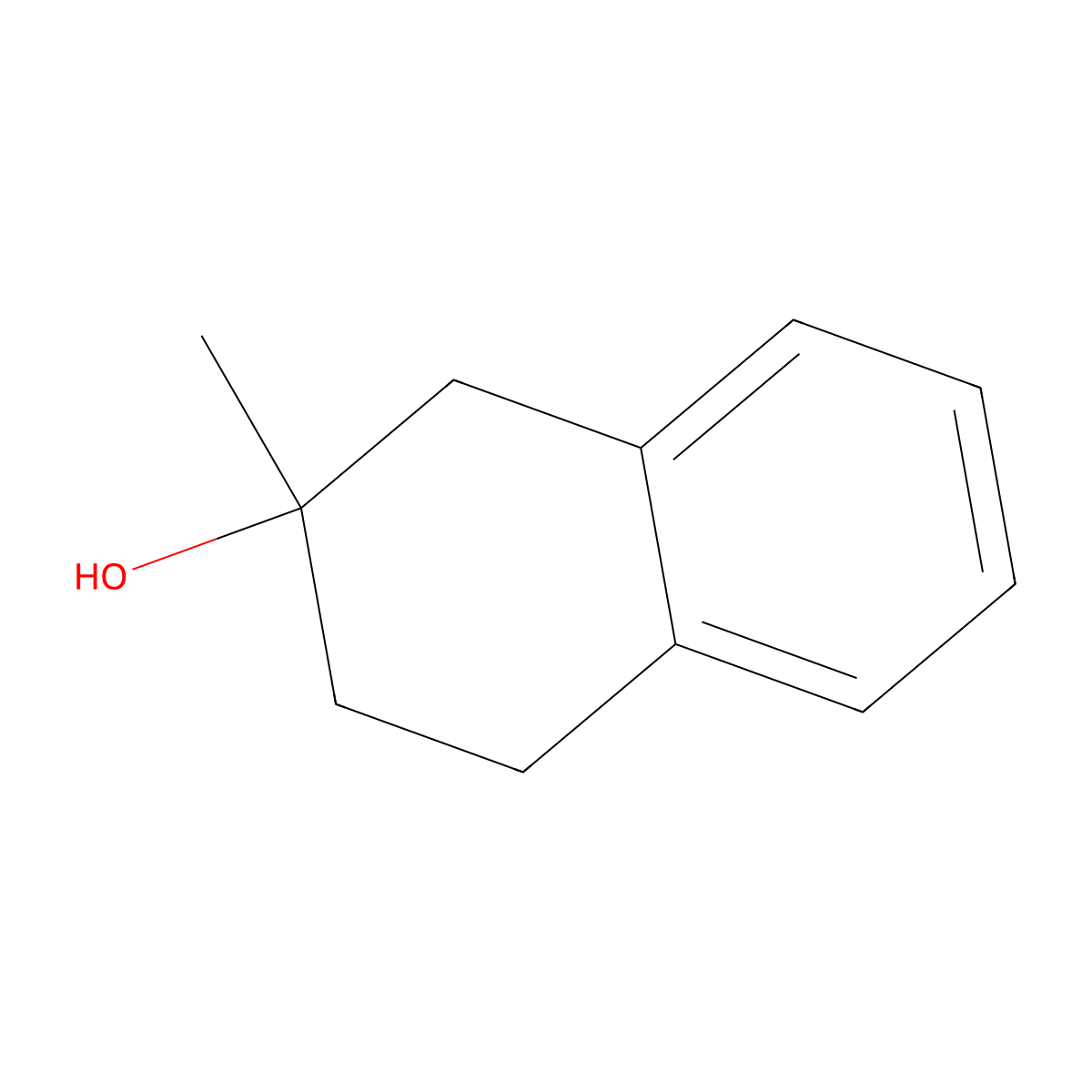 2-Methyl-1,2,3,4-tetrahydronaphthalen-2-ol molecular structure, CAS 33223-85-7