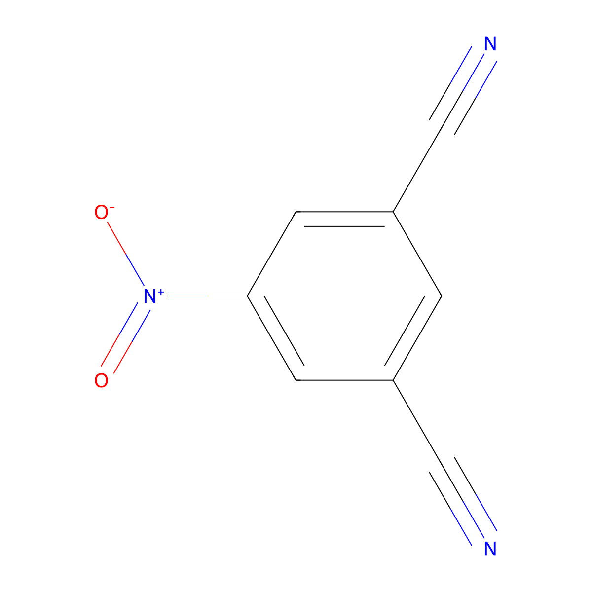 5-Nitrobenzene-1,3-dicarbonitrile molecular structure, CAS 33224-18-9