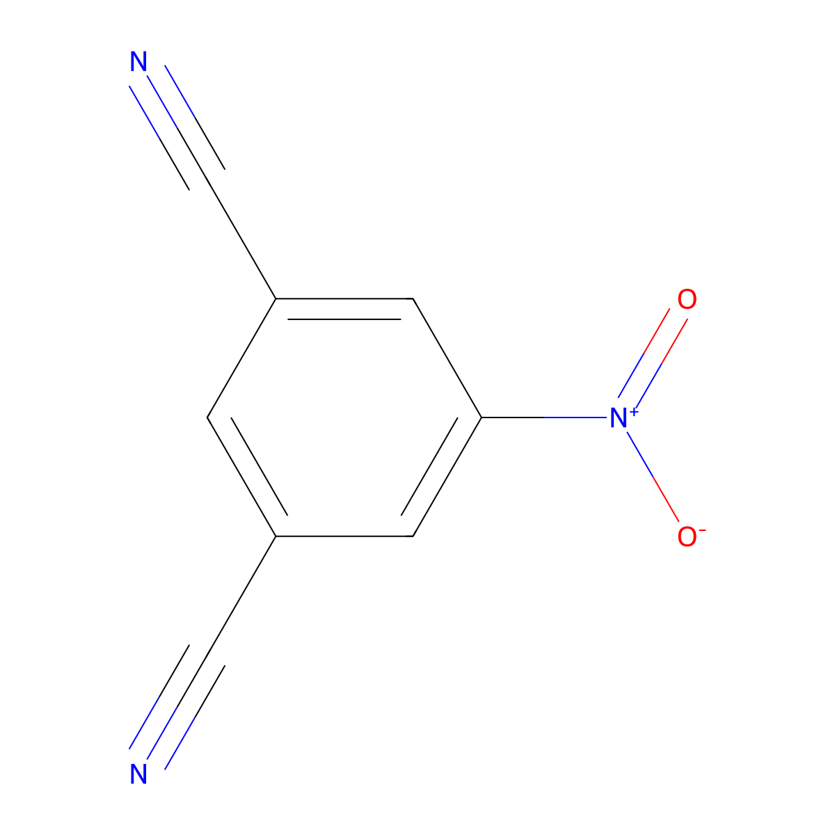 5-Nitrobenzene-1,3-dicarbonitrile molecular structure, CAS 33224-18-9