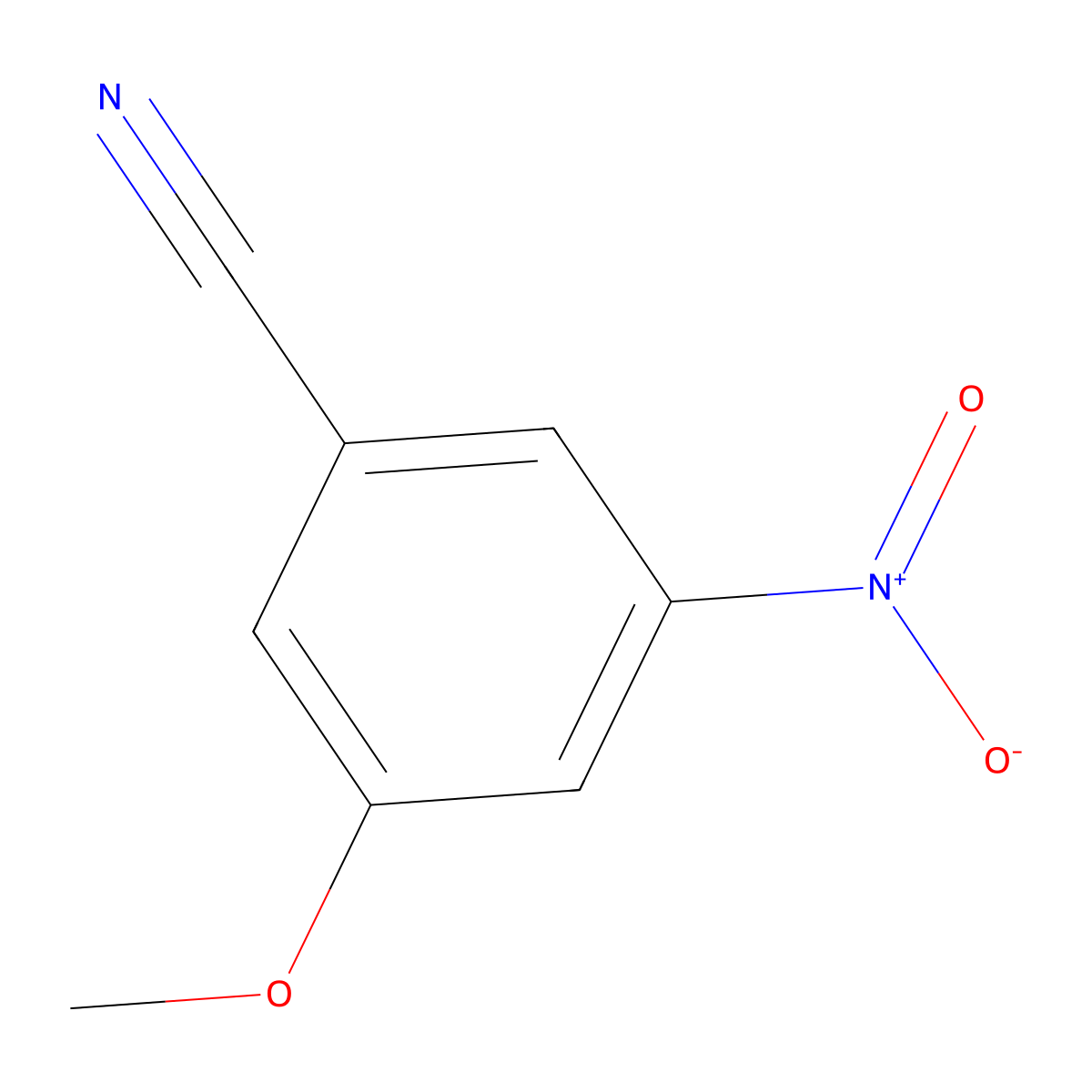 3-Methoxy-5-nitrobenzonitrile molecular structure, CAS 33224-19-0