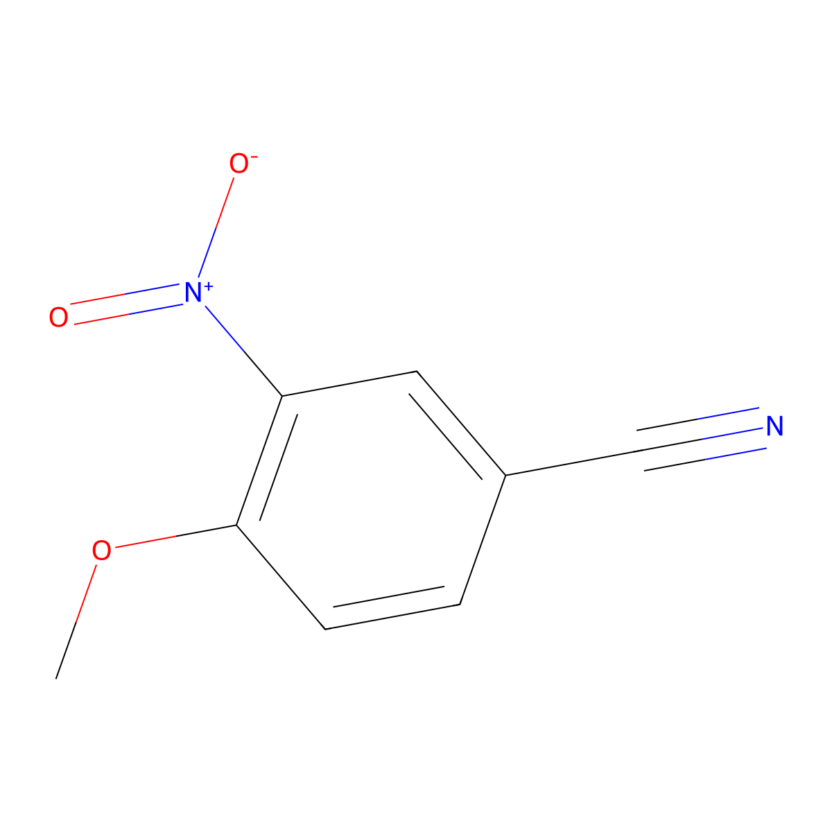 4-Methoxy-3-nitrobenzonitrile molecular structure, CAS 33224-23-6