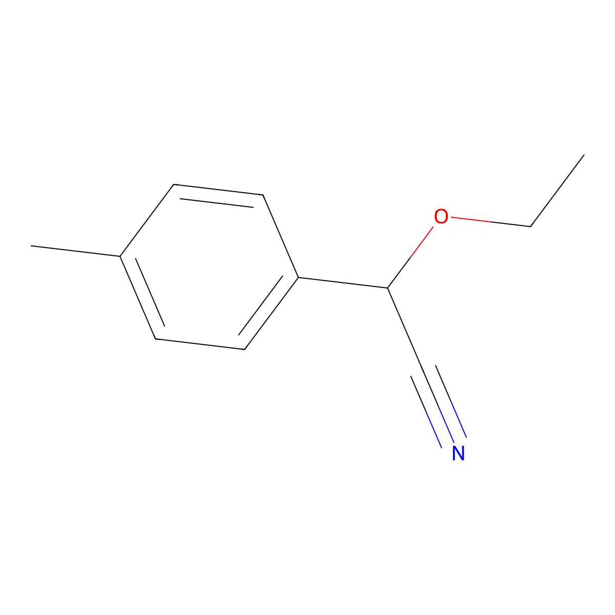 2-Ethoxy-2-(4-methylphenyl)acetonitrile molecular structure, CAS 33224-83-8
