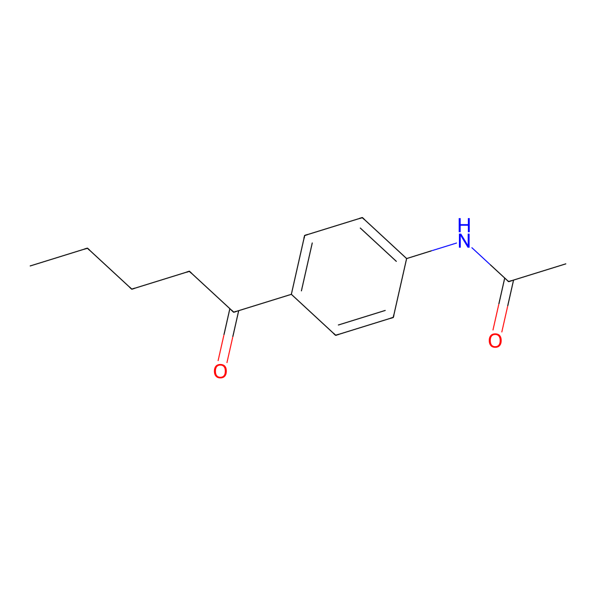 N-(4-pentanoylphenyl)acetamide molecular structure, CAS 33228-40-9
